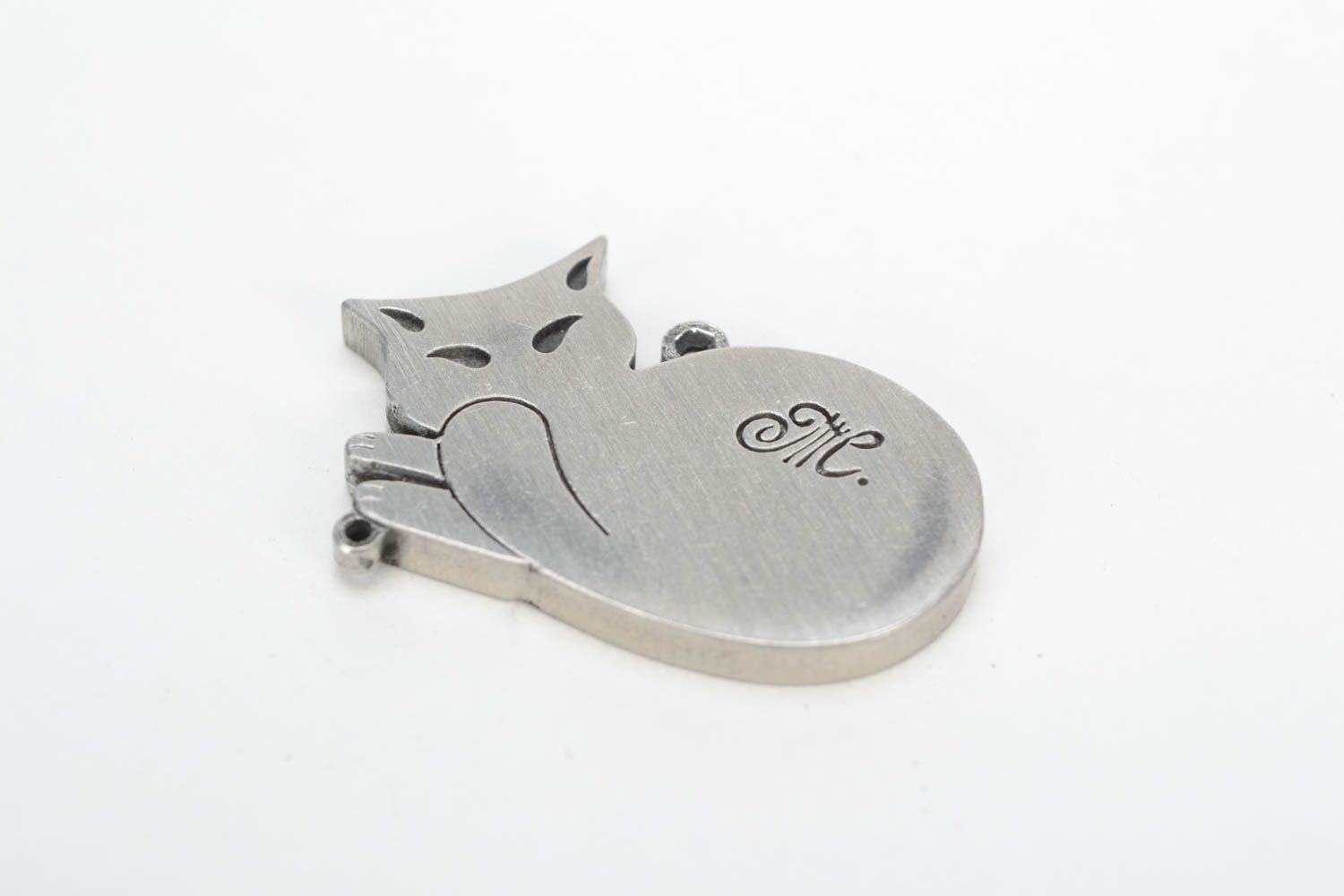 Cast blank for pendant creation in the form of cat handmade beautiful accessory photo 5