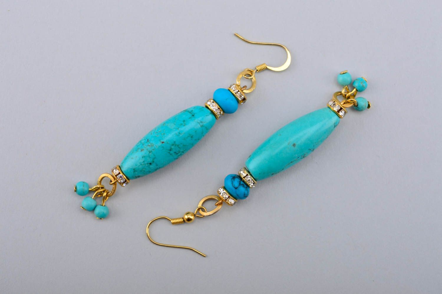 Unusual handmade gemstone earrings beaded earrings design cool jewelry photo 4