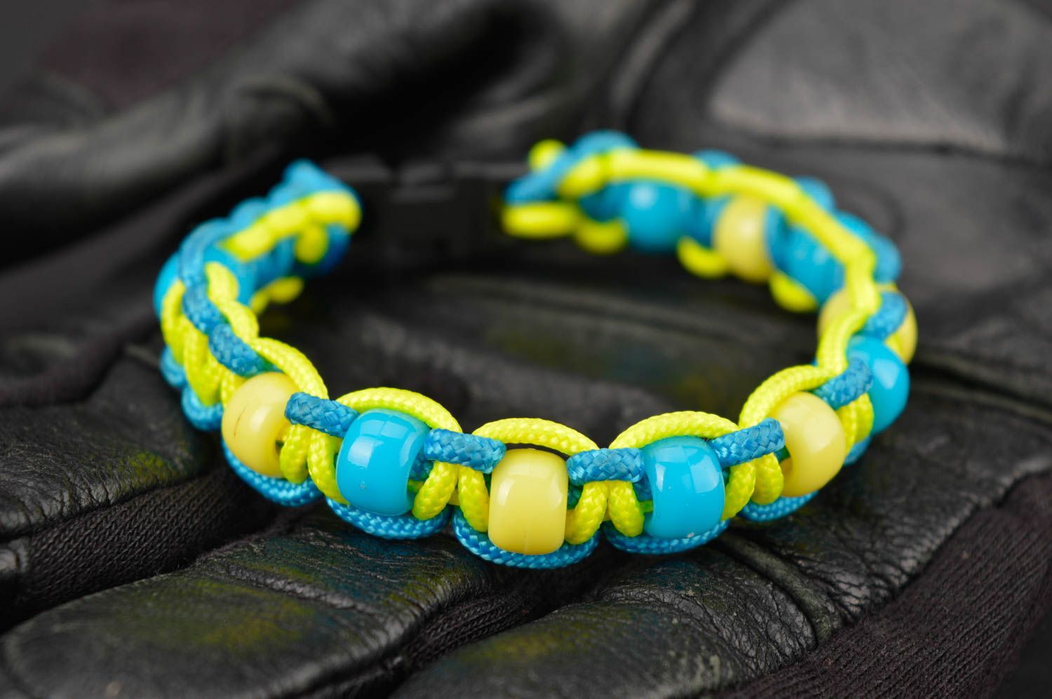 Handmade designer thin bracelet bright survival bracelet paracord bracelet photo 1