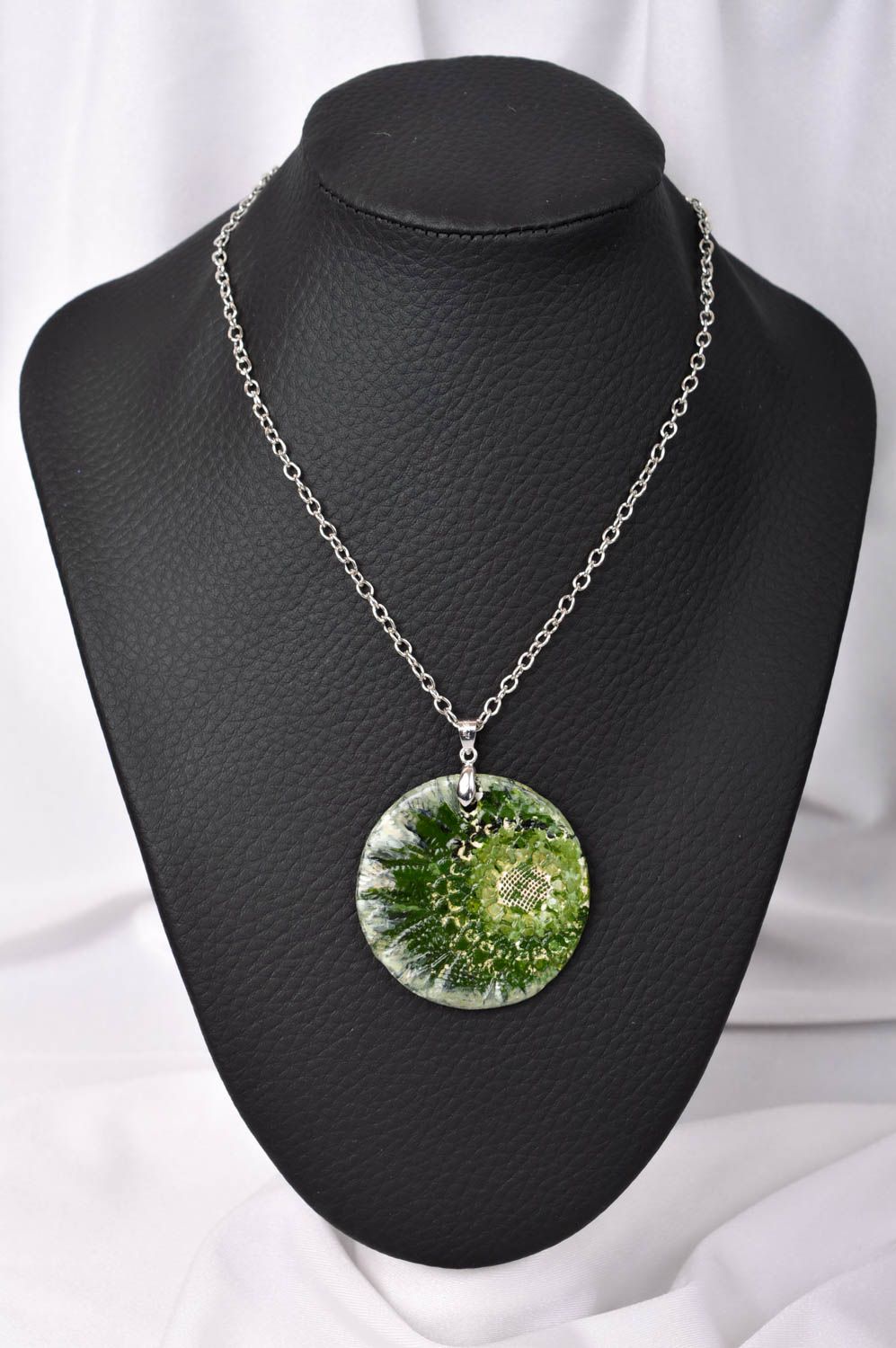 Handmade designer pendant on chain stylish elegant pendant beautiful jewelry photo 1