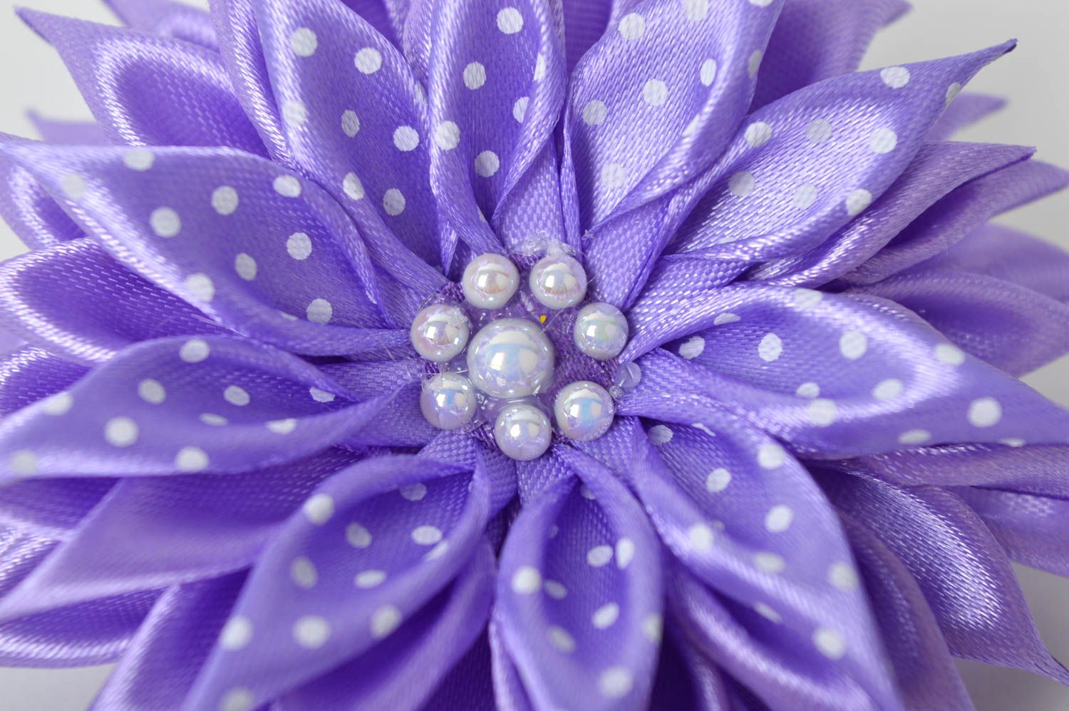 Blumen Haargummi Aster handmade Schmuck Damen Haarschmuck violett zart foto 5