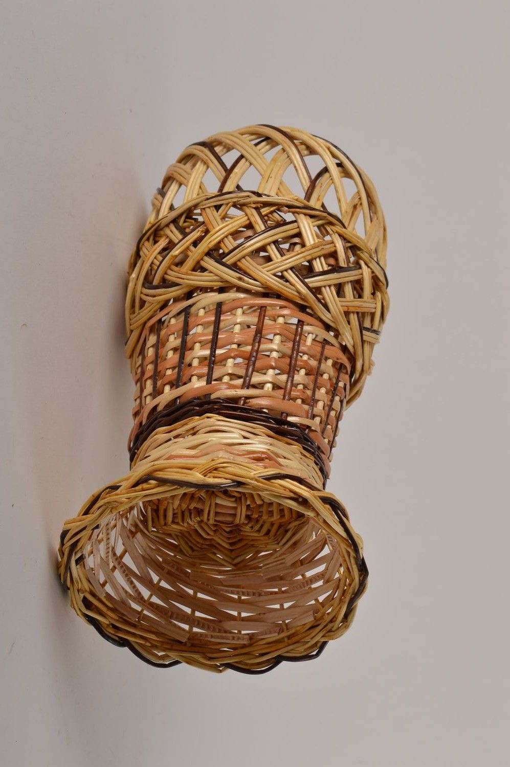Florero hecho a mano trenzado decoración de hogar regalo original para mujer foto 2