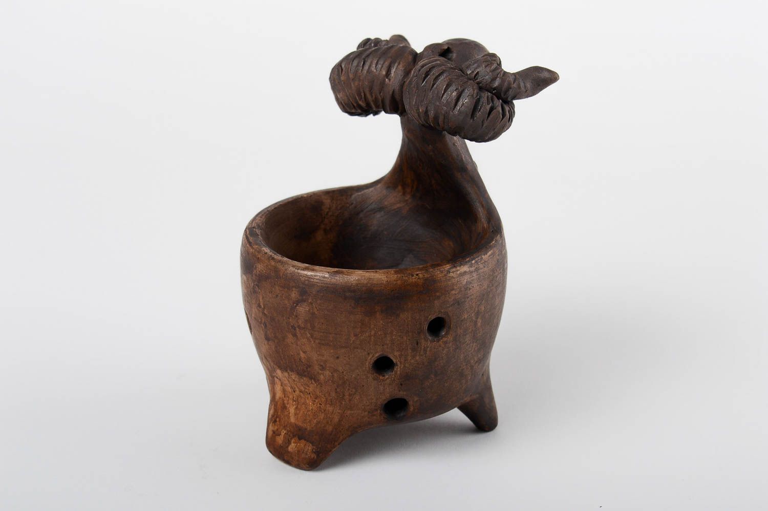 Tee Tasse handmade Keramik Geschirr originelles Geschenk Flöte aus Ton schön foto 3