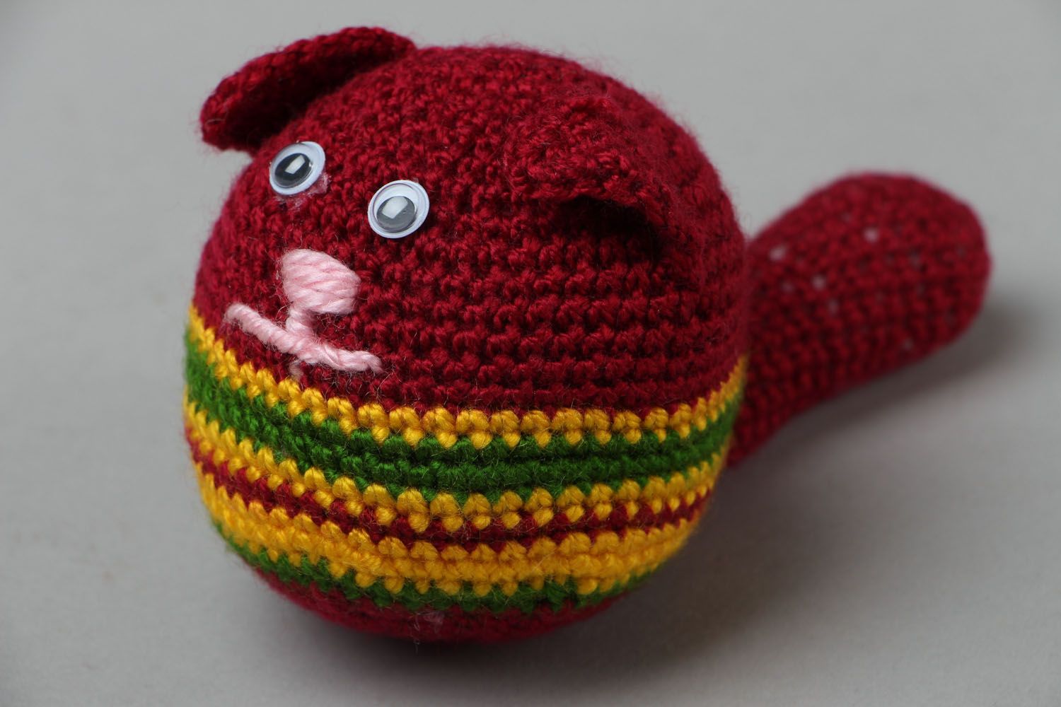 Handmade crochet toy cat photo 1