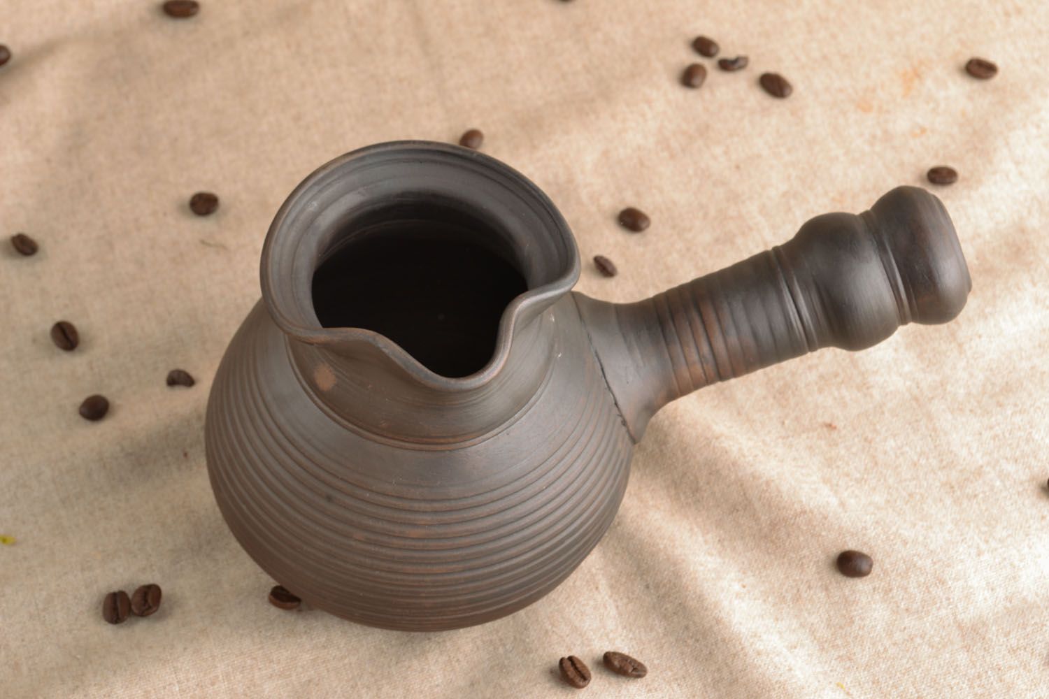 Handmade ceramic cezve for coffee photo 5