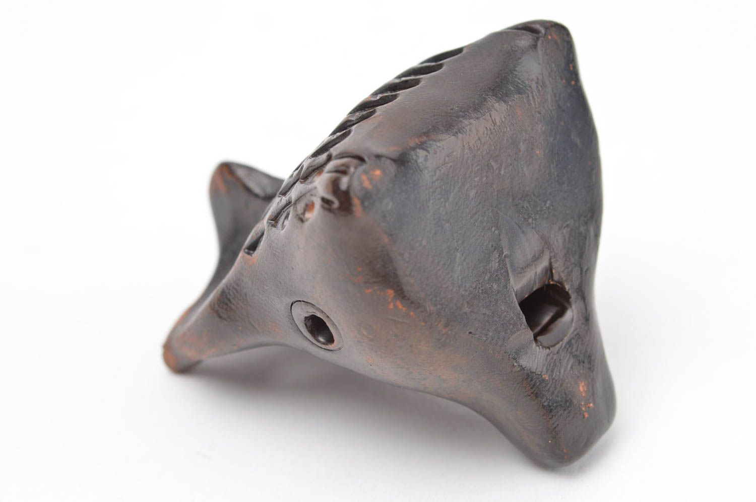 Керамическая свистулька хэнд мейд глиняная игрушка свистулька из глины на шнурке фото 4