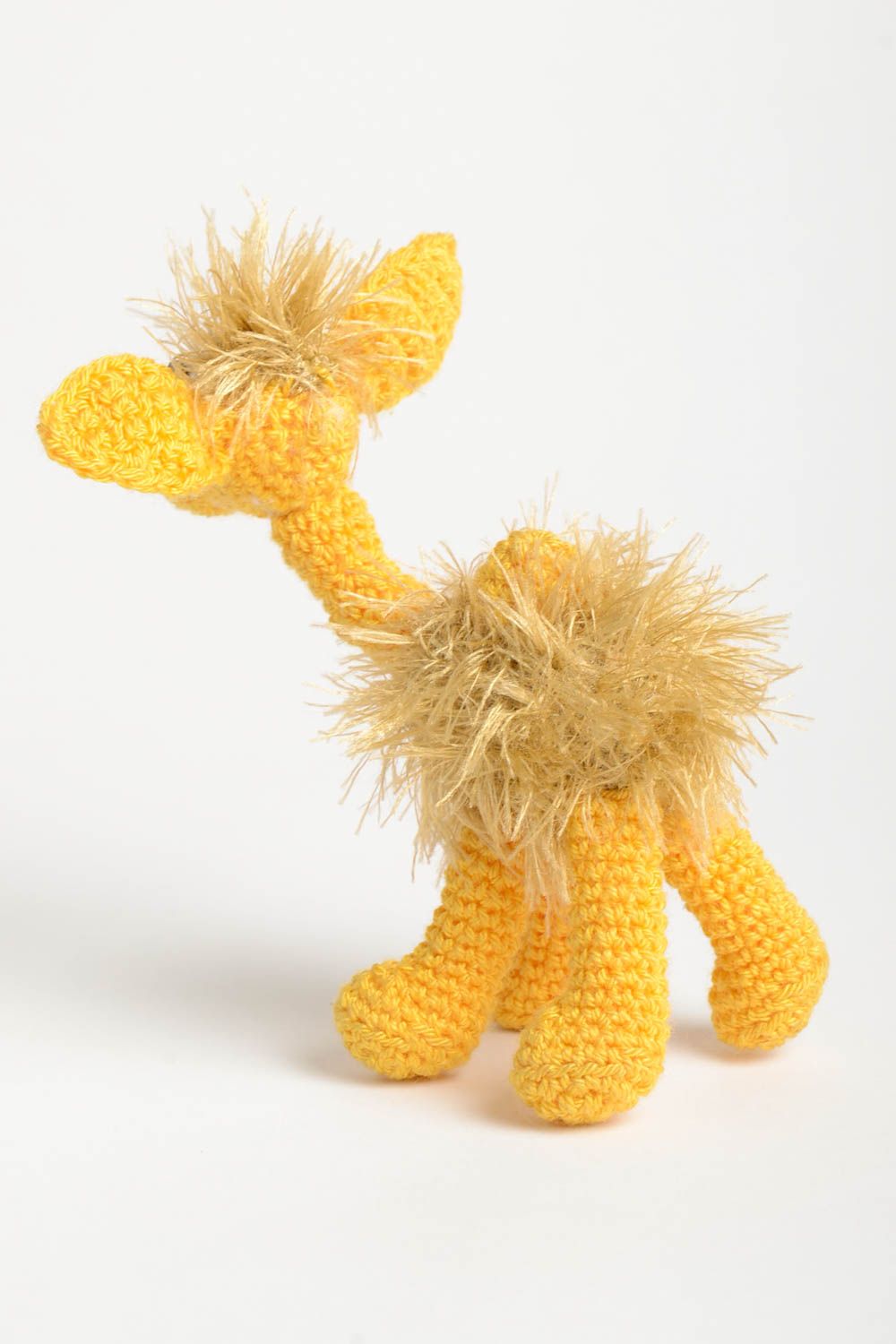 Jouet chameau Peluche faite main Déco maison cadeau pour enfant coton tricoté photo 3