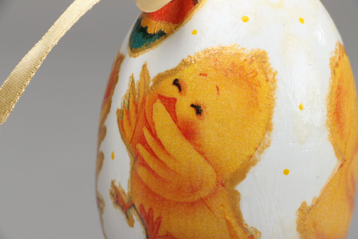 Huevo decorativo de Pascua Pollo foto 3