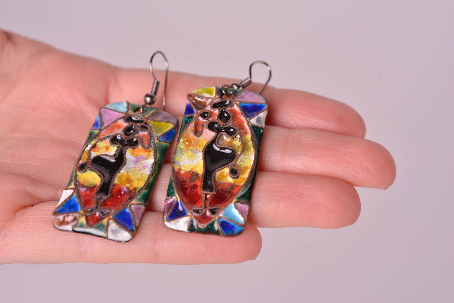 Bright handmade metal earrings costume jewelry designs fashion trends for her photo 2