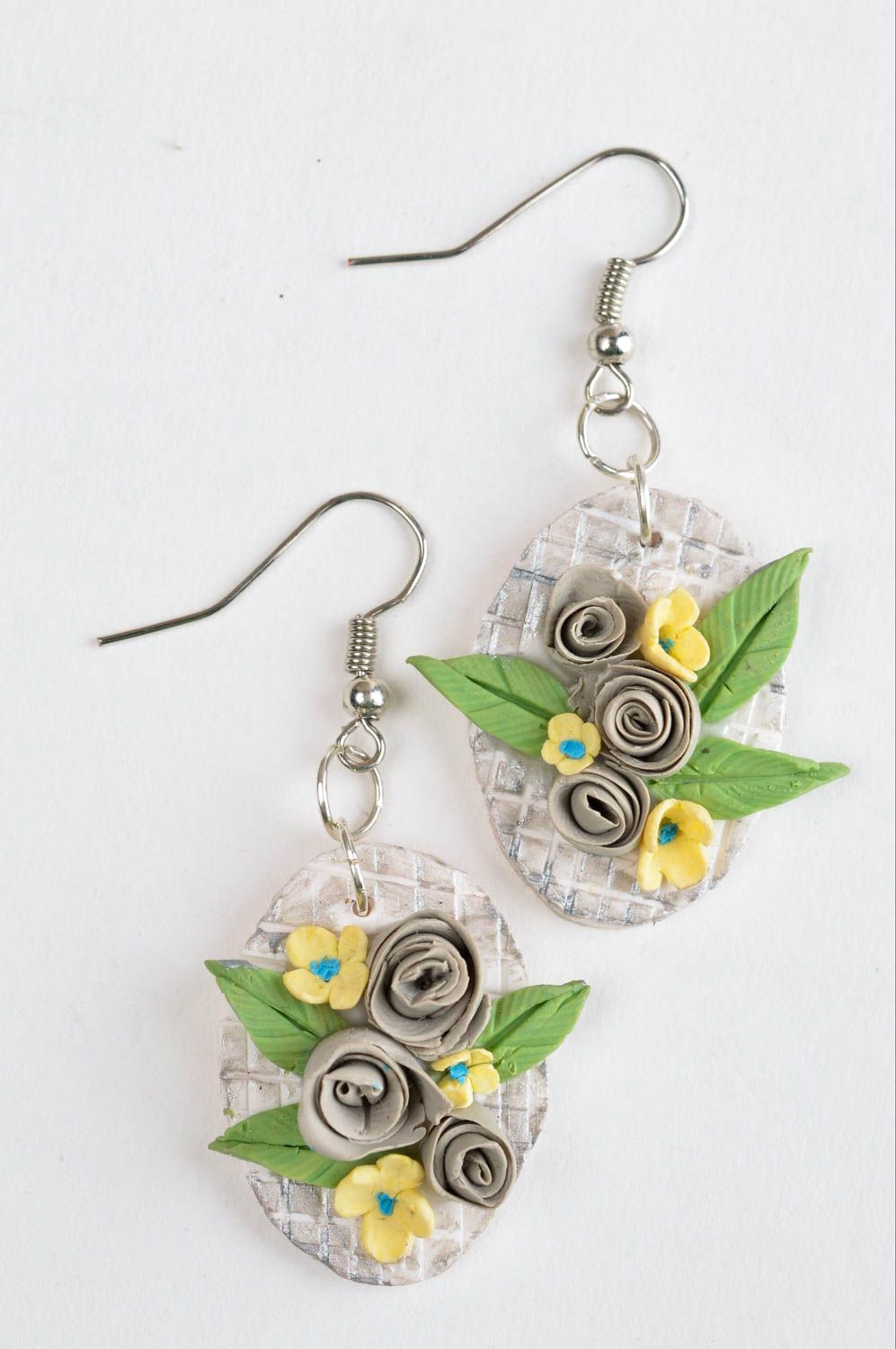 Handmade beautiful earrings stylish flower earrings romantic style jewelry photo 2