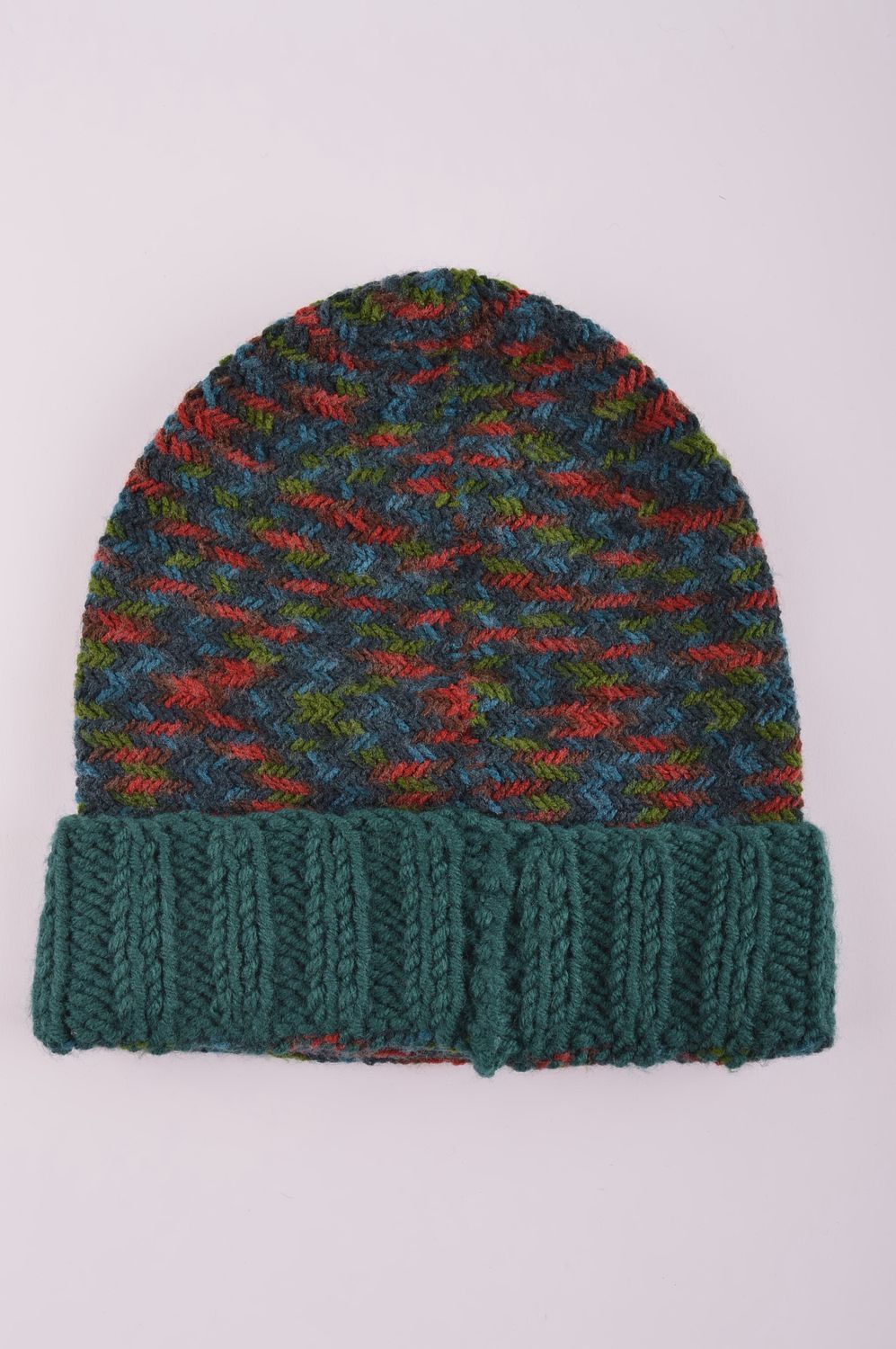 Bonnet tricot fait main Chapeau chaud design laine acrylique Vêtement femme photo 5