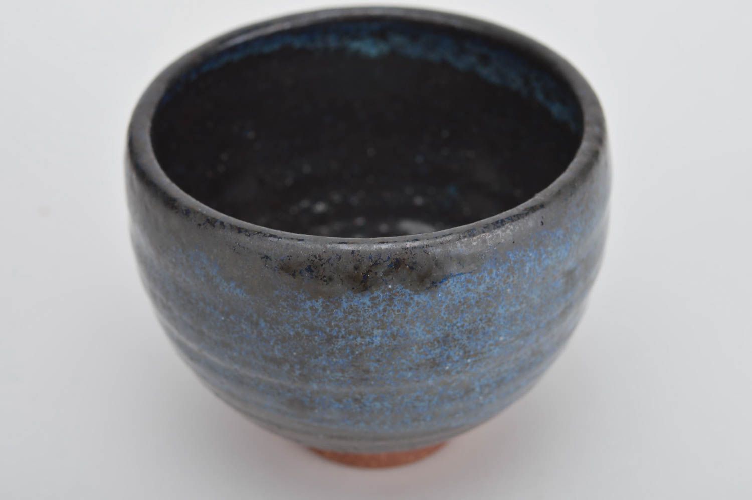 Small handmade designer ceramic bowl covered with glaze beautiful tableware photo 2