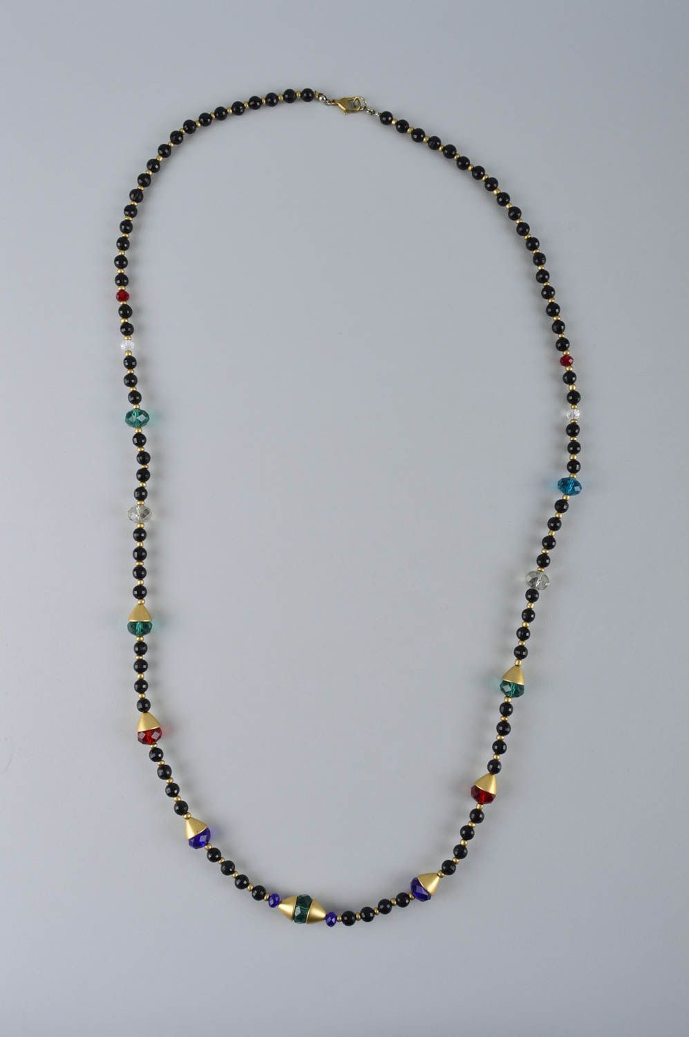 Handmade crystals necklace unique designer bijouterie unique present for woman photo 4