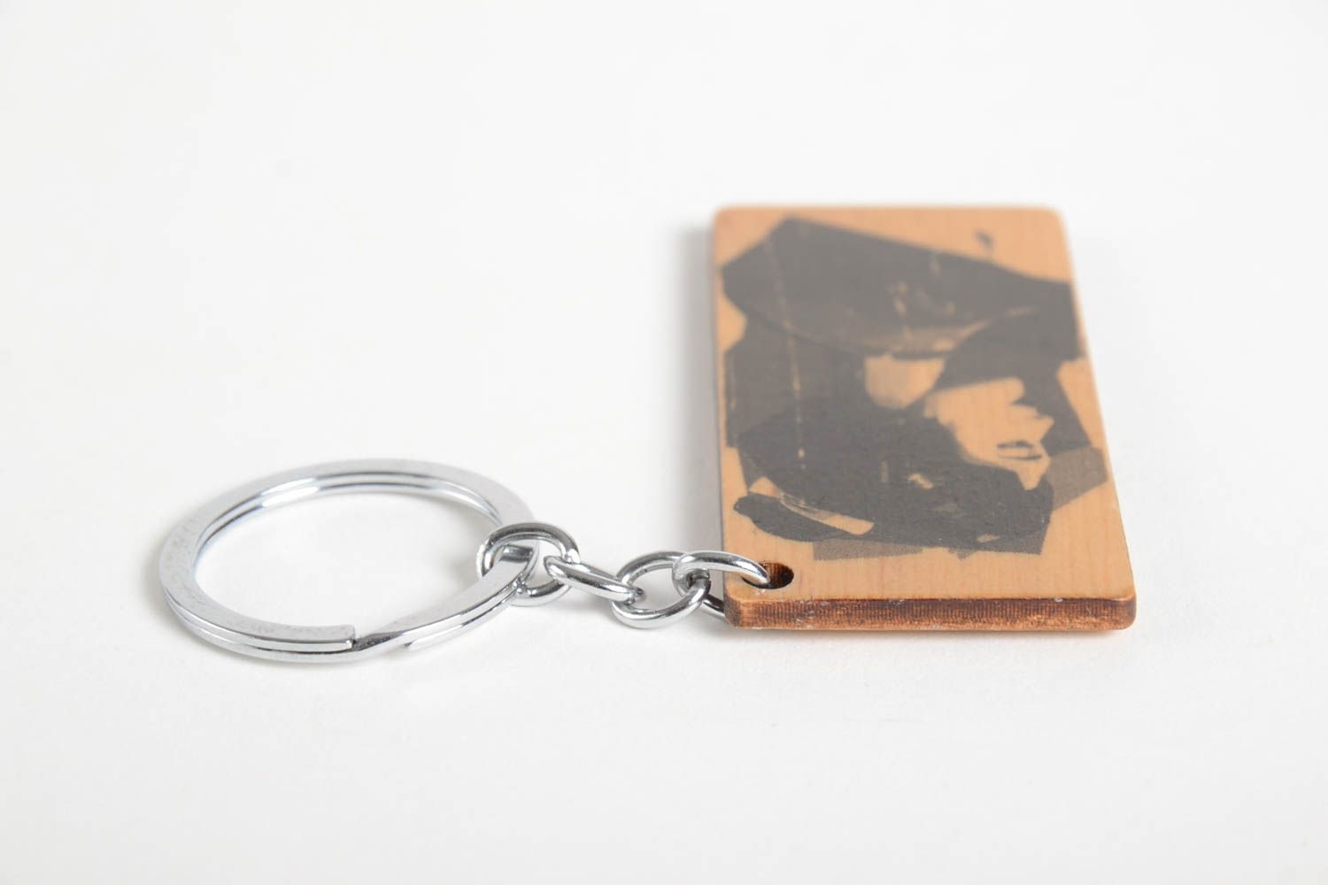 Porte-clé en bois Porte-clef fait main Accessoire design Cadeau pour femme photo 5