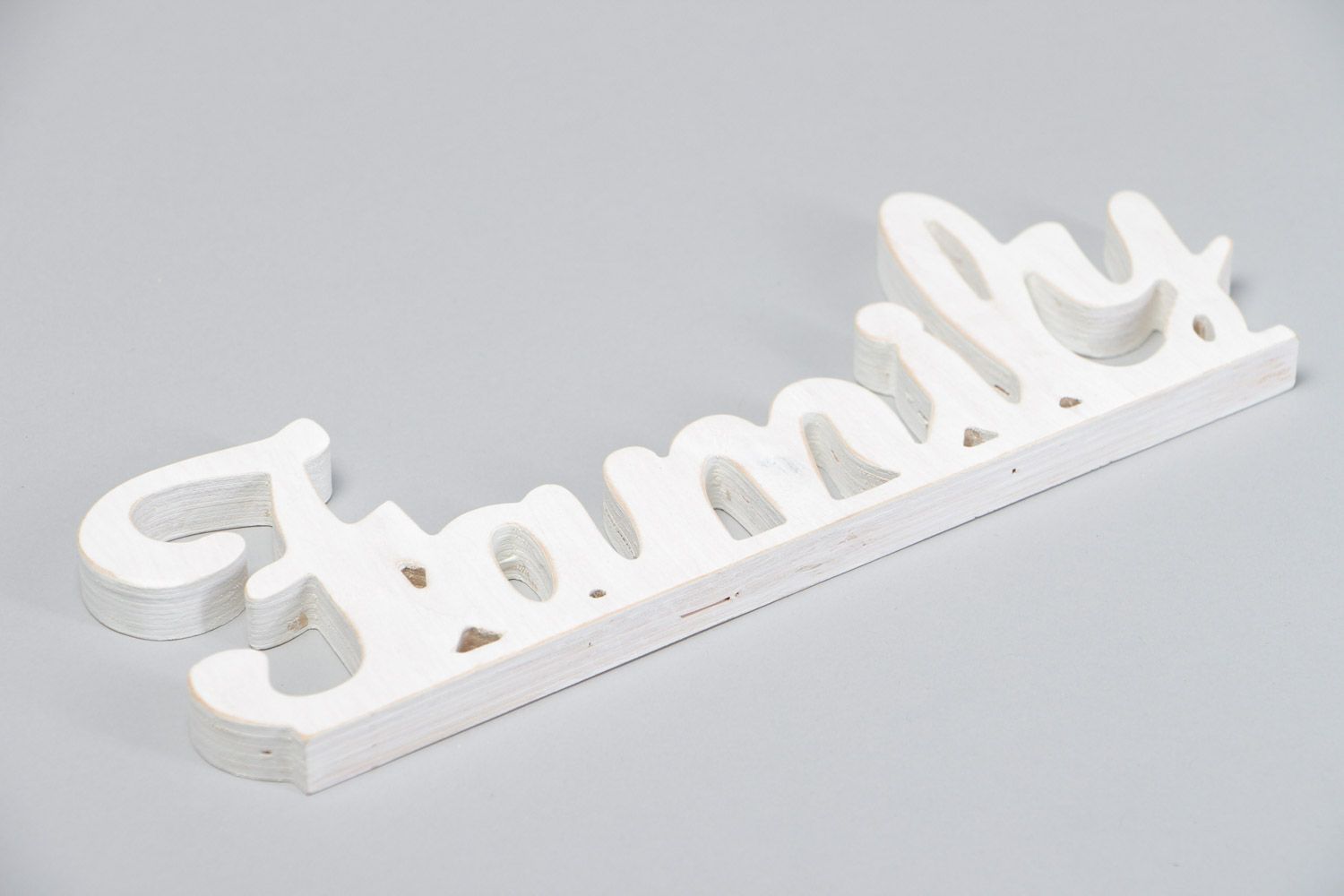 Handgemachtes Chipboard aus Furnierholz family für Haus Dekor in Weiß  foto 3