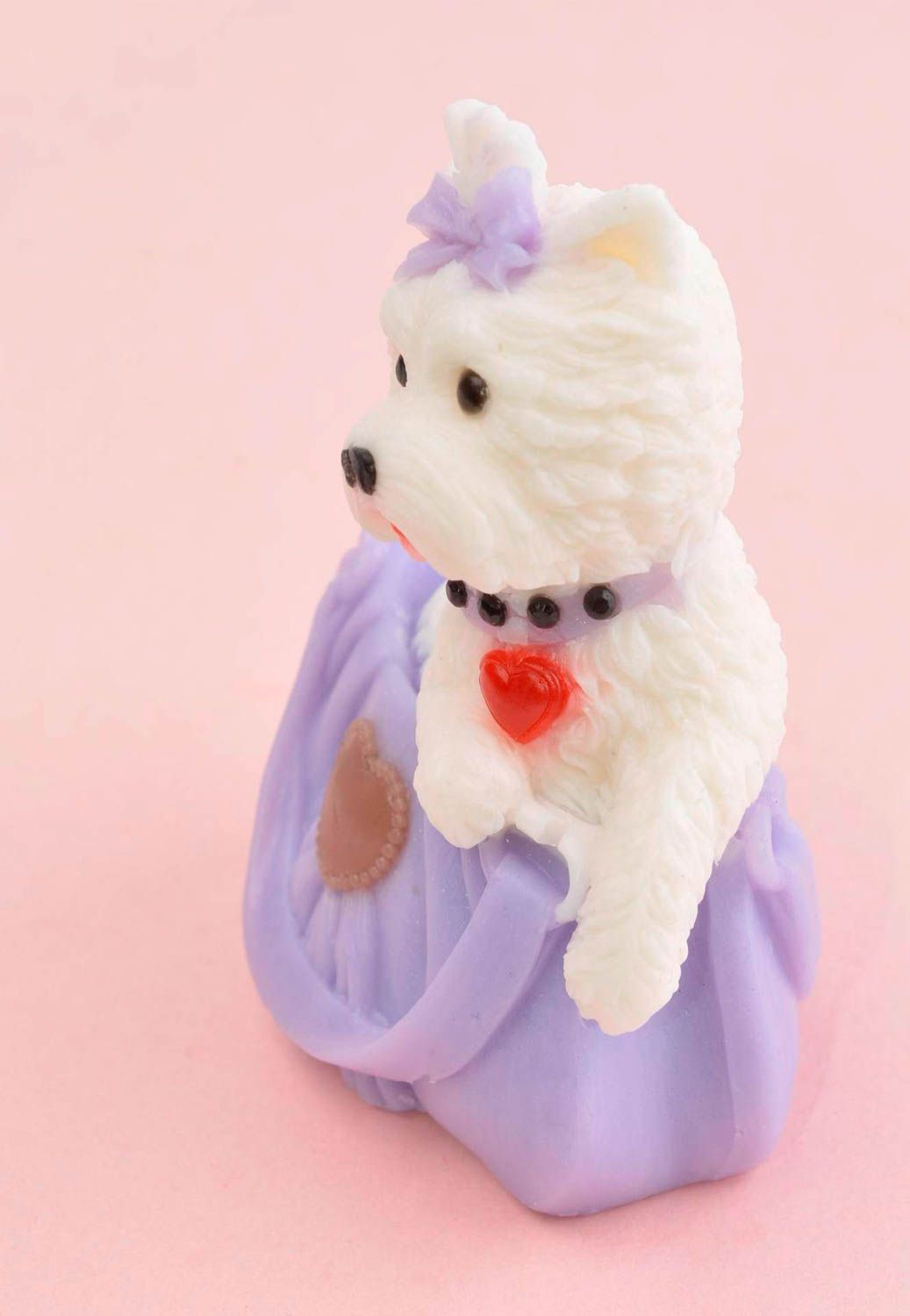 Jabón decorativo artesanal perrito adorable artículo para baño regalo original foto 4