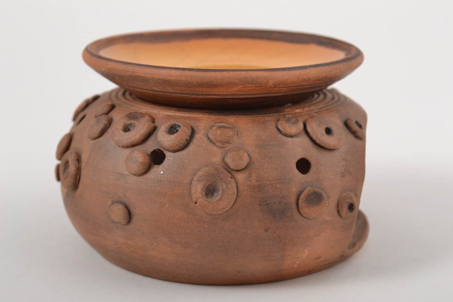 Handmade Kerzenhalter Keramik kleiner Deko Kerzenhalter Teelichthalter aus Ton  foto 10