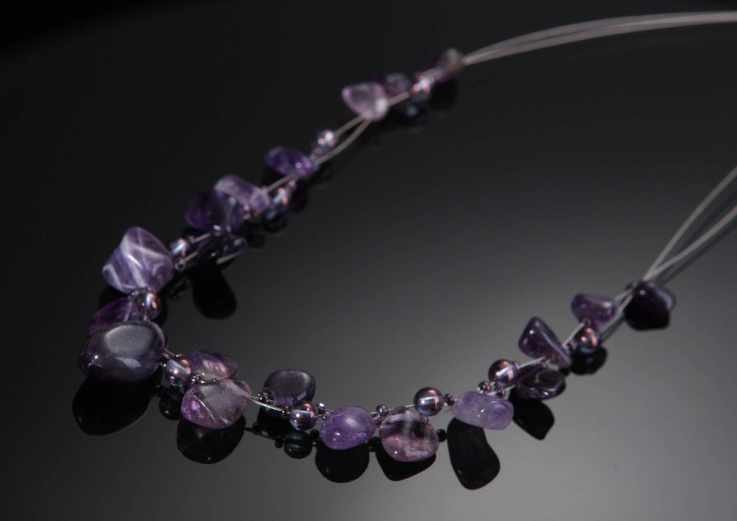 Necklace with amethyst photo 1
