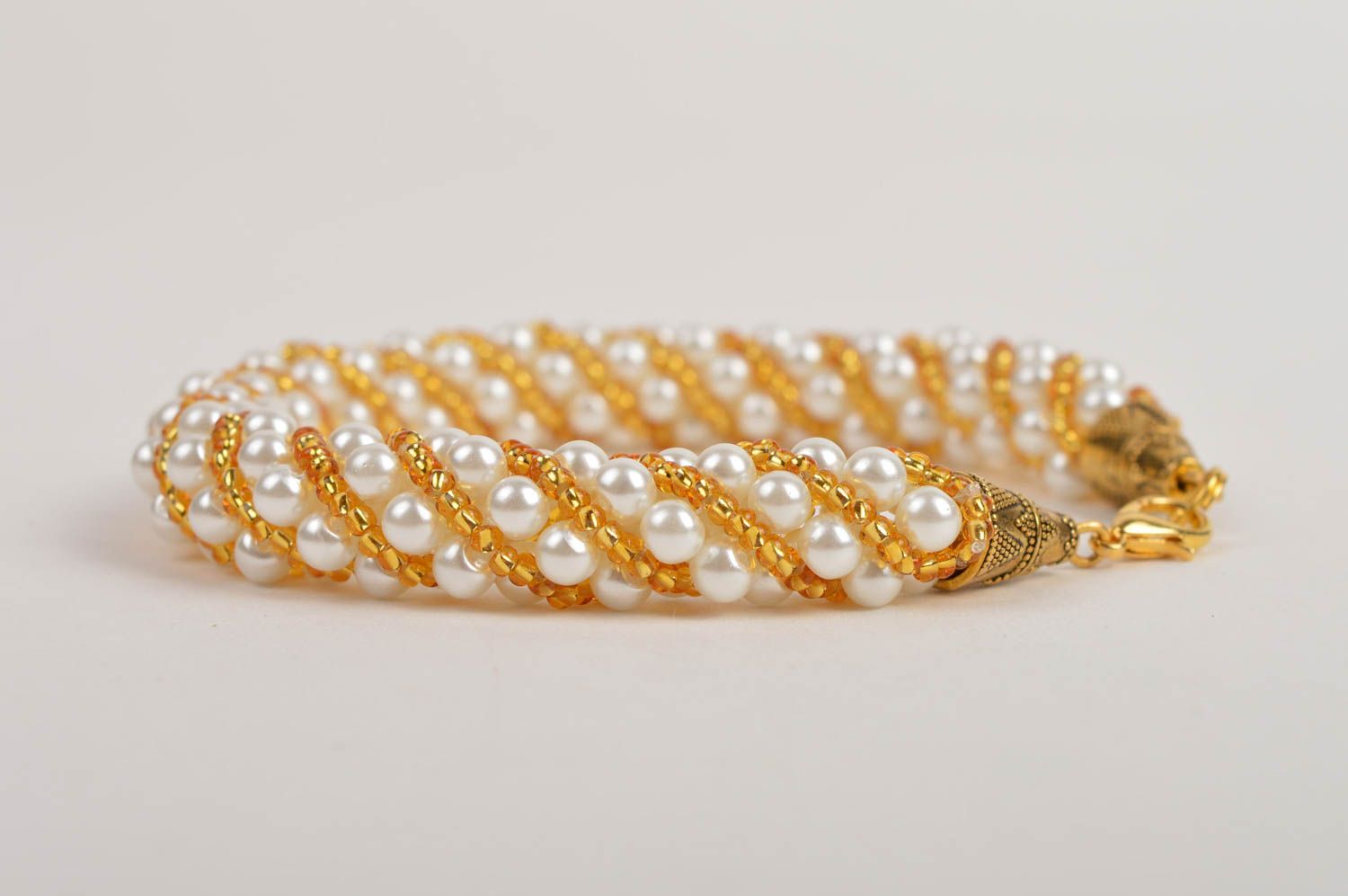 Bracelet perles rocaille Bijou fait main perles fausses Accessoire femme photo 4
