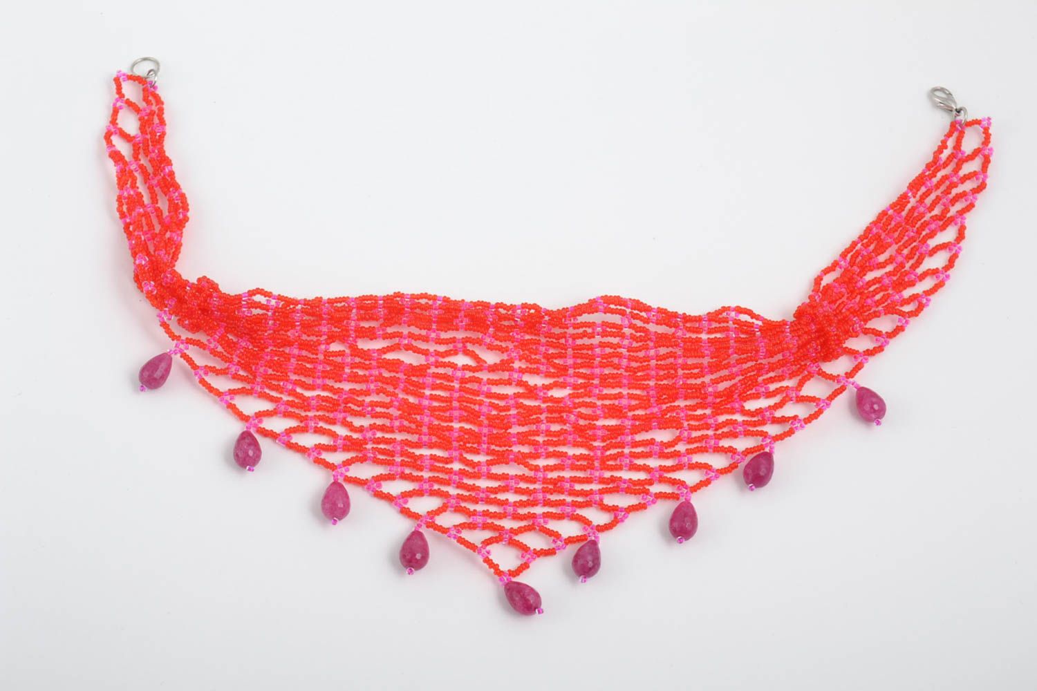 Handmade Collier Halskette Schmuck aus Rocailles Accessoire für Frauen foto 2