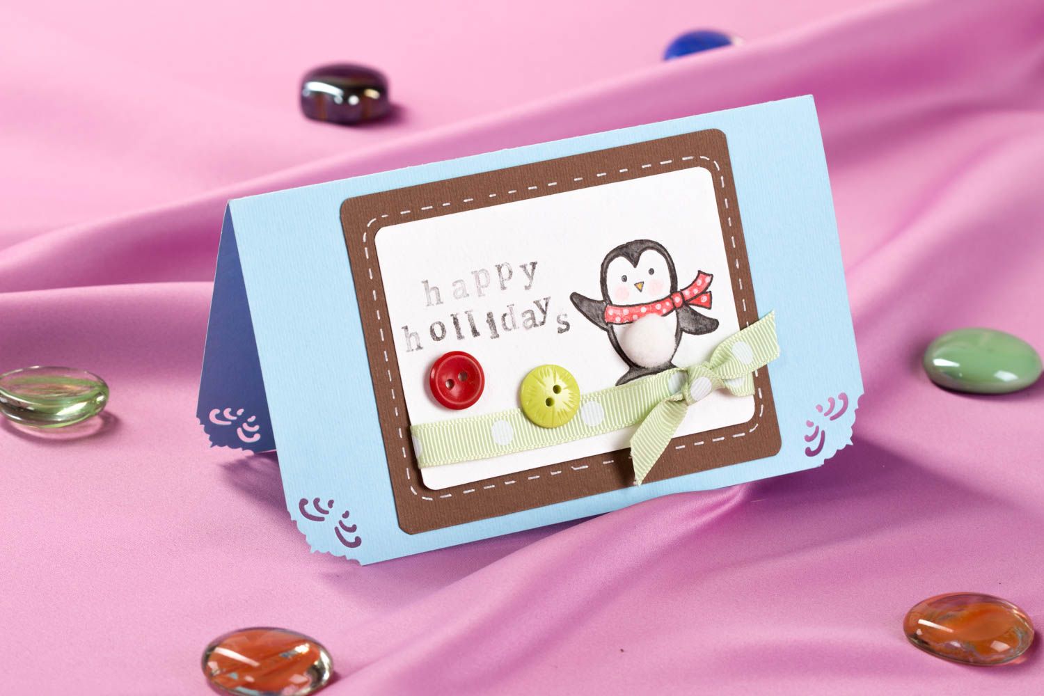 Beautiful handmade greeting cards cute New Year gift ideas handmade gifts photo 1