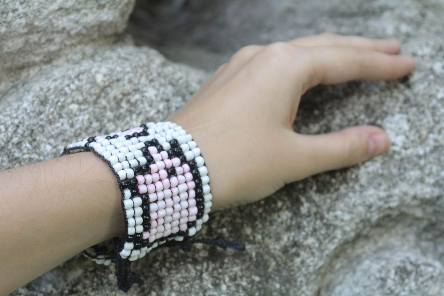 Bracelet fait main en perles de rocaille photo 5