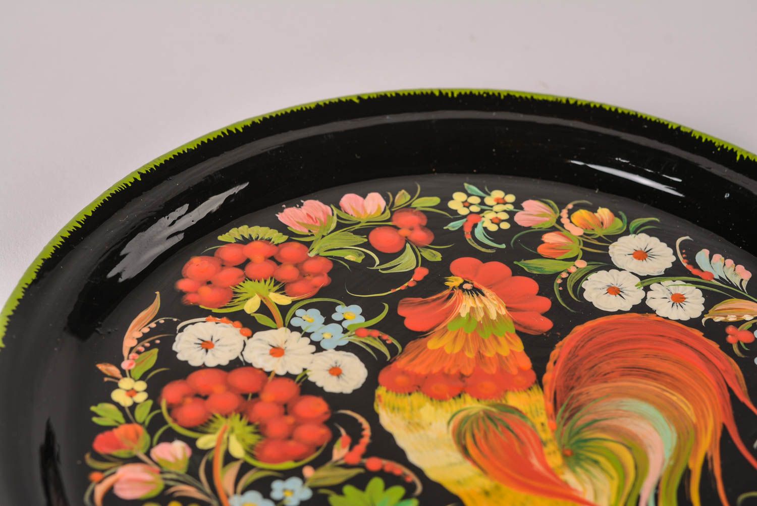 Handmade stylish metal tray painted beautiful tray metal tray for breakfast photo 4