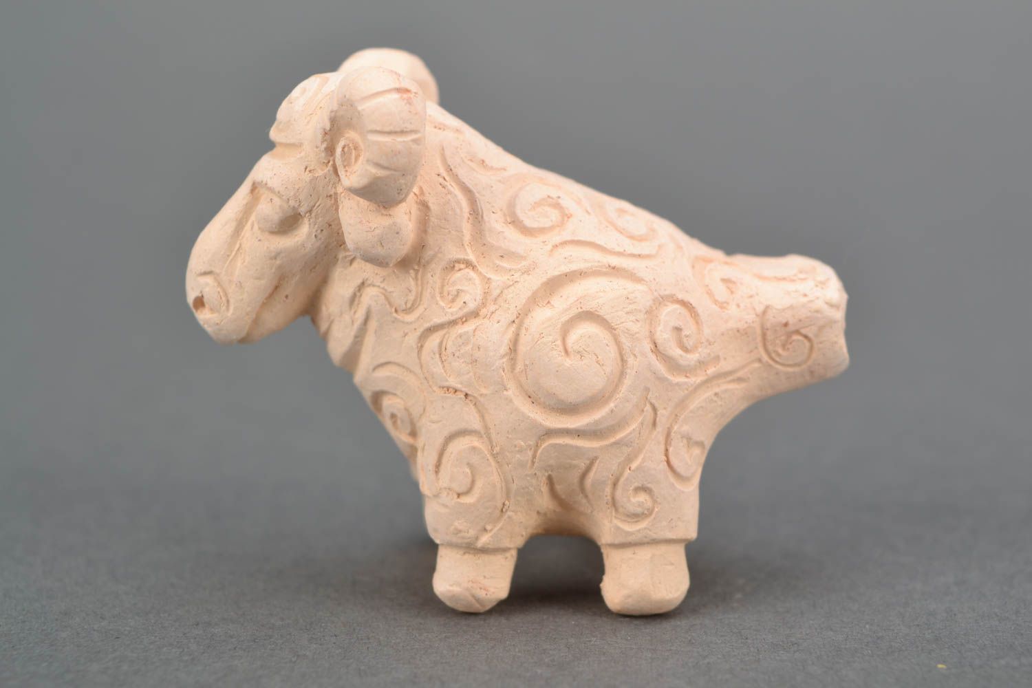 Clay whistle for a child Lamb photo 3
