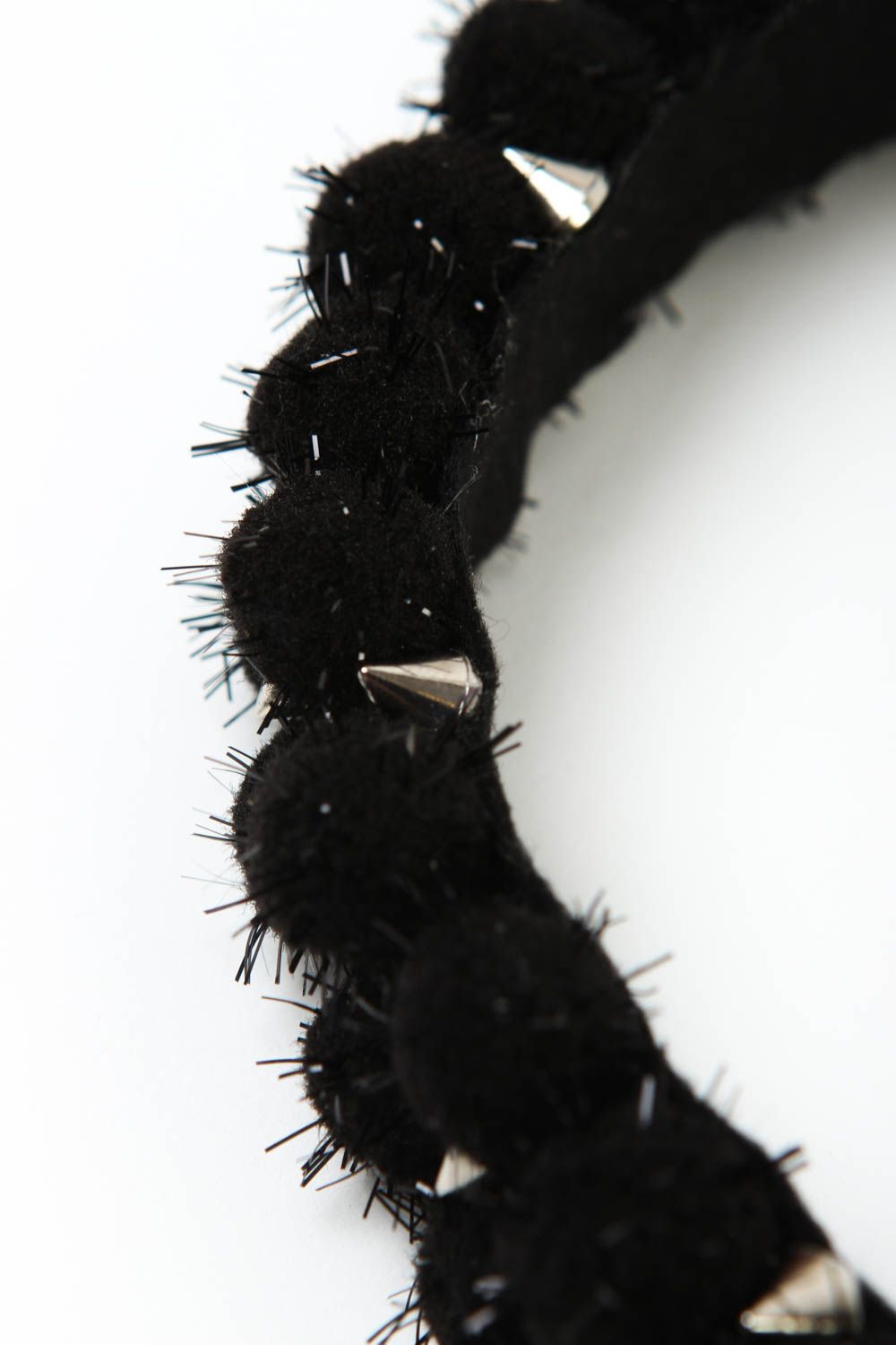 Serre-tête fantaisie fait main Accessoire coiffure noir Cadeau pour femme photo 4