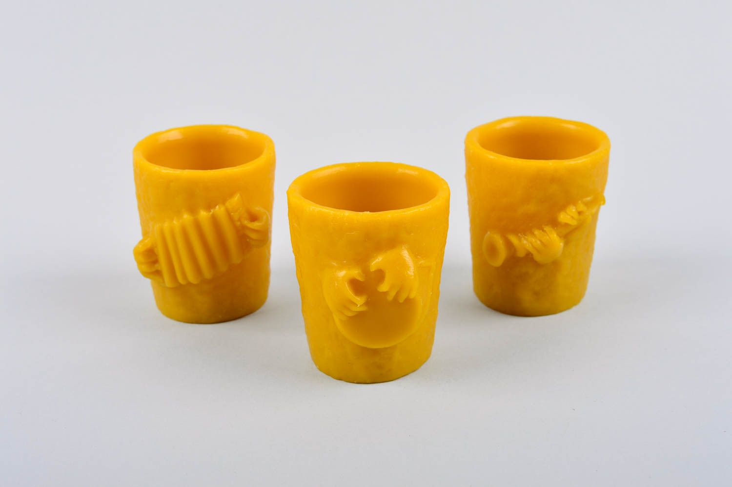 Copas originales hechos a mano vasos de chupito de cera regalo artesanal foto 2