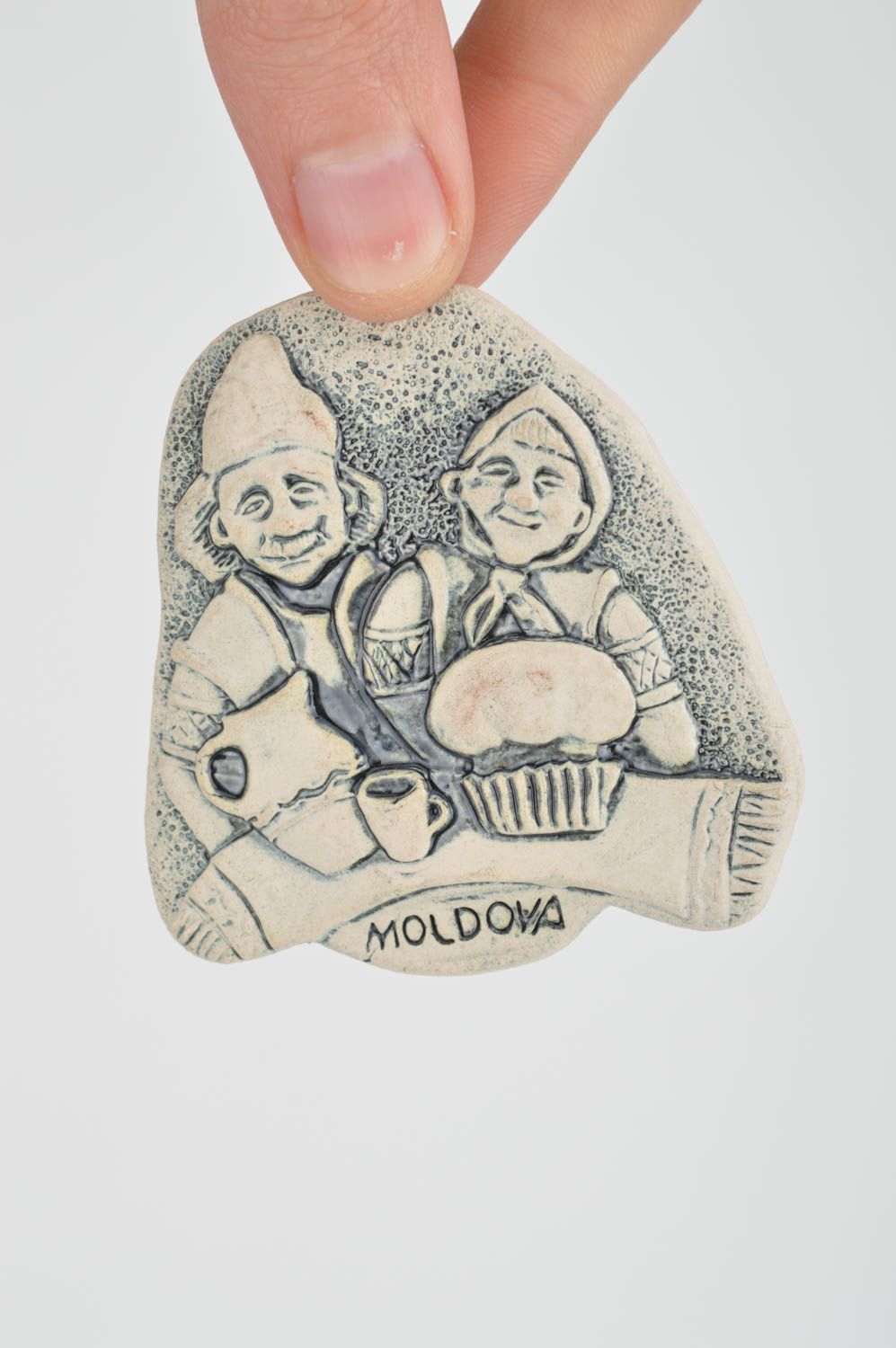 Handmade ceramic fridge magnet clay souvenir decorative ideas for kitchen photo 5