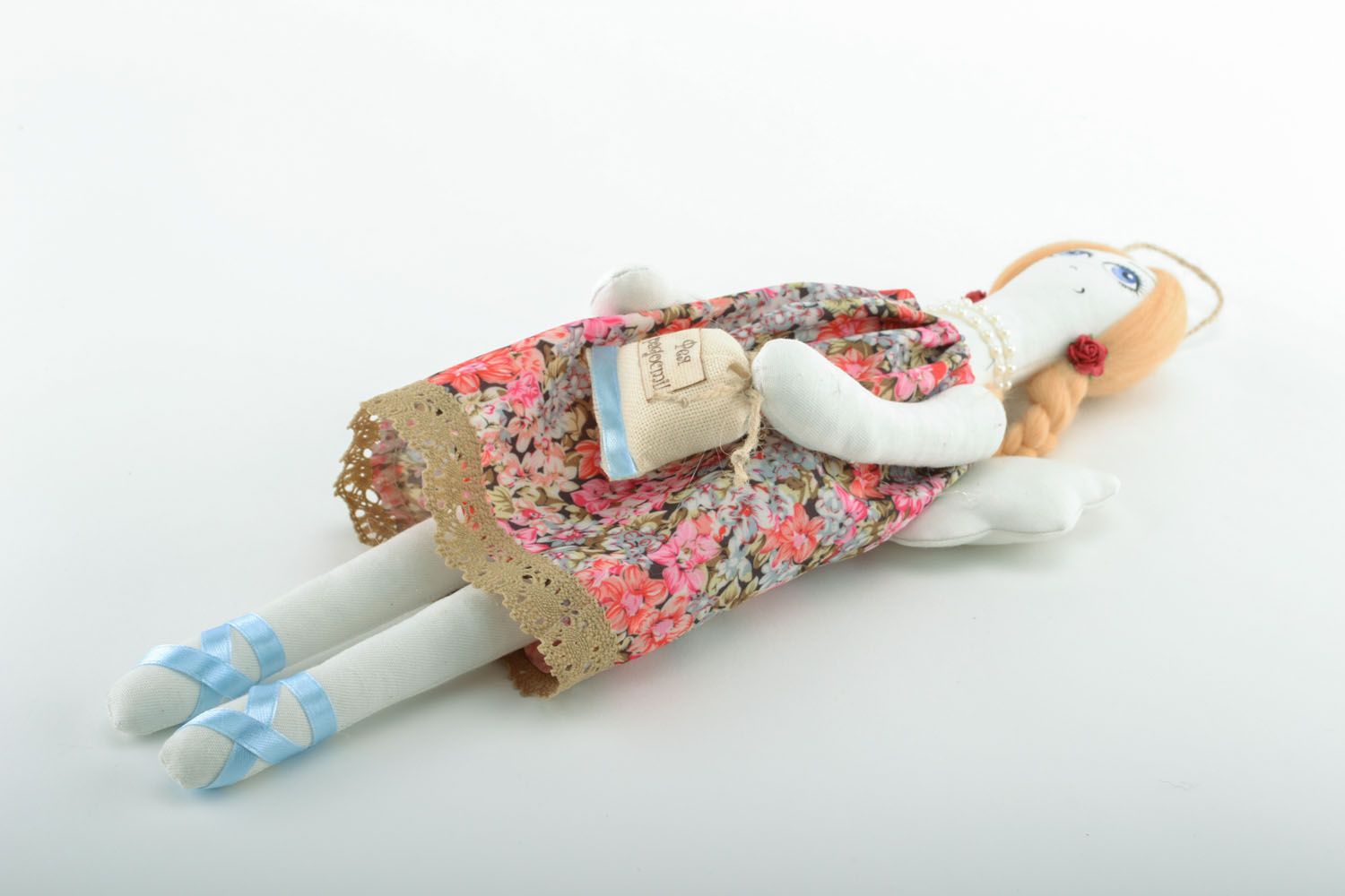 Handmade Puppe aus Stoff Fee foto 3