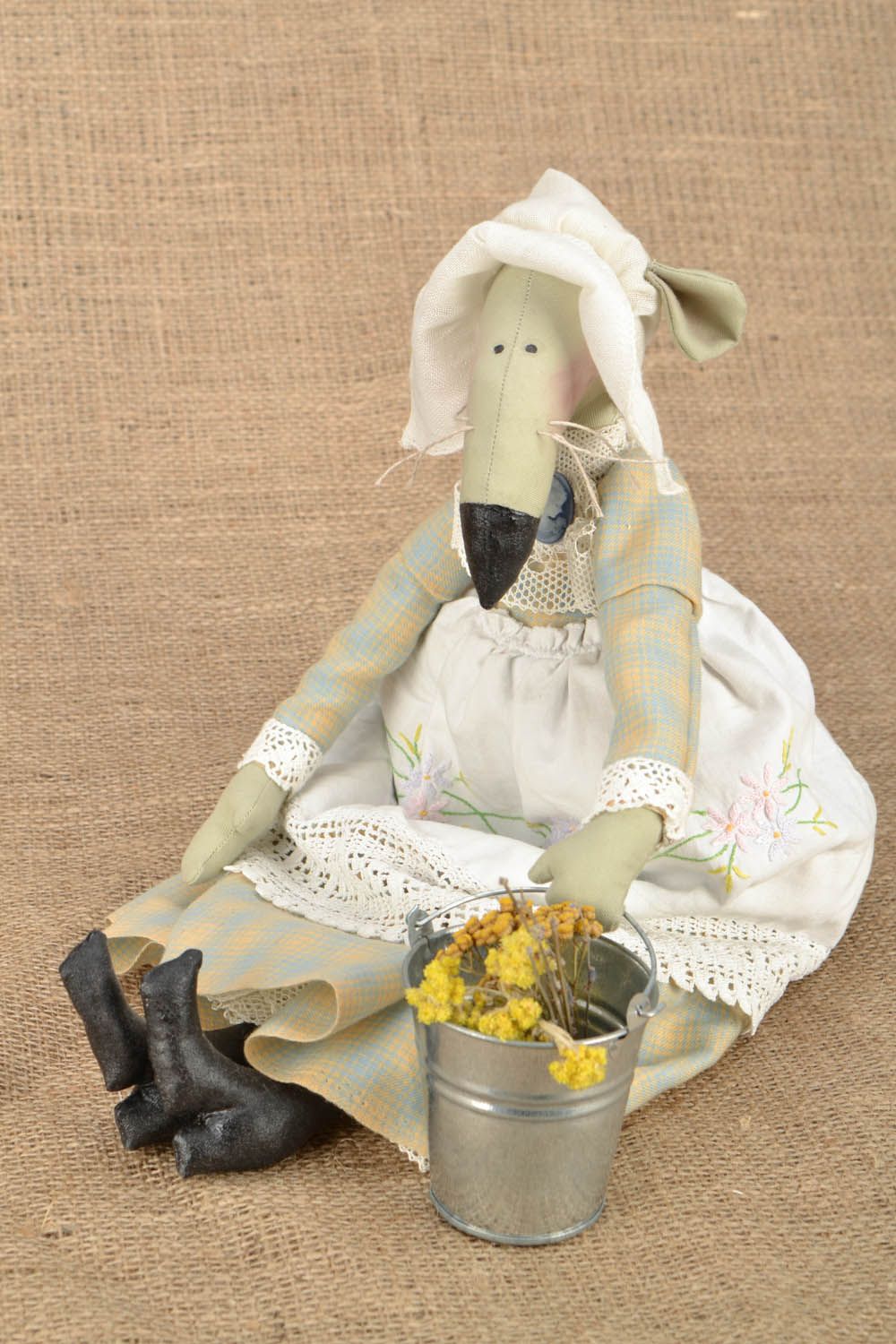 Interior soft doll Rat with a Bucket photo 1