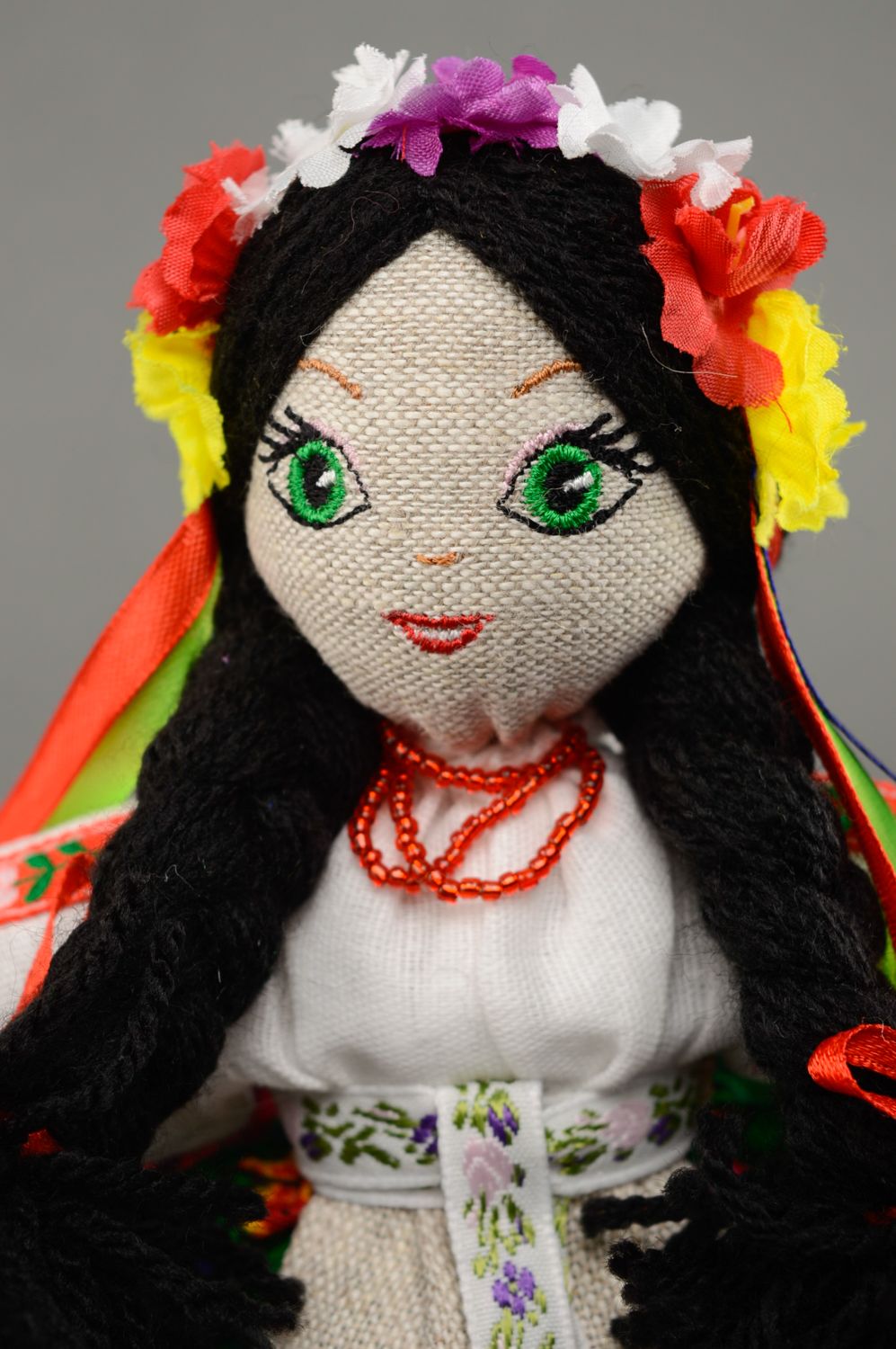 Handmade designer fabric doll Ukrainian photo 2