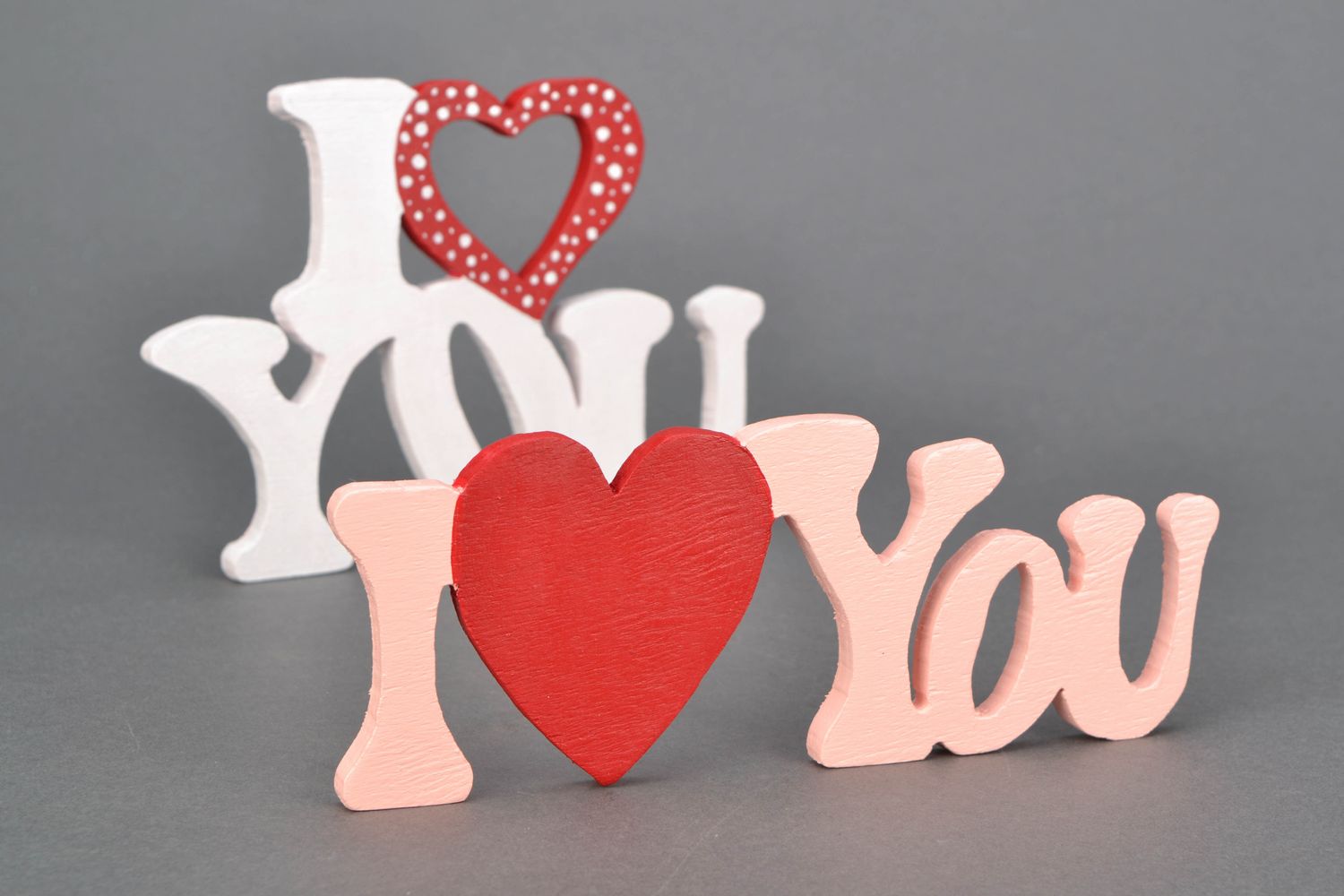Chipboard I Love You avec coeur rouge photo 3