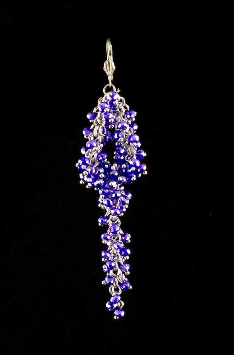 Handmade designer dangling earrings unusual elegant earrings stylish jewelry photo 2