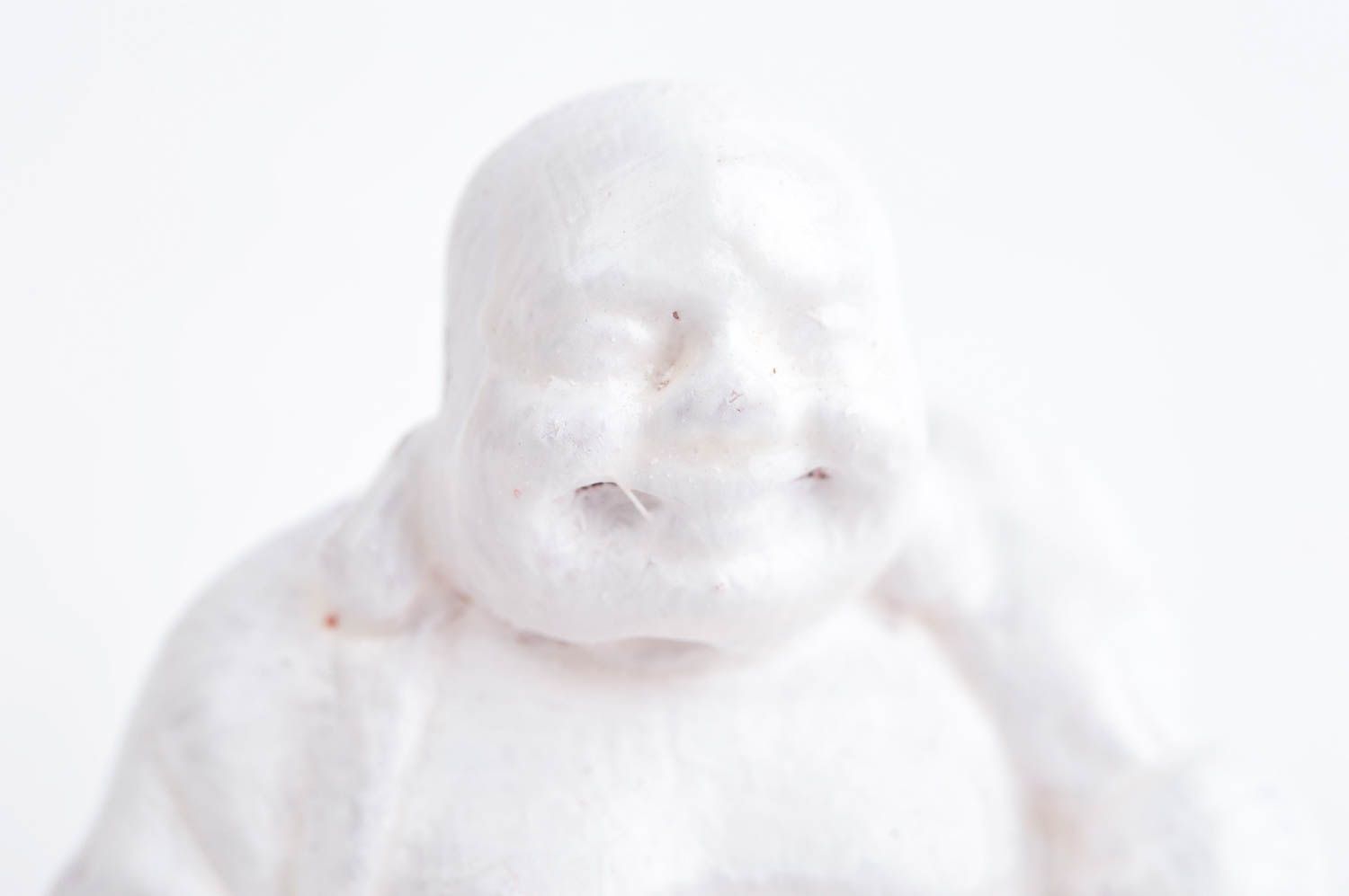 Statuette décorative Figurine fait main blanche en plâtre Déco maison cadeau photo 5