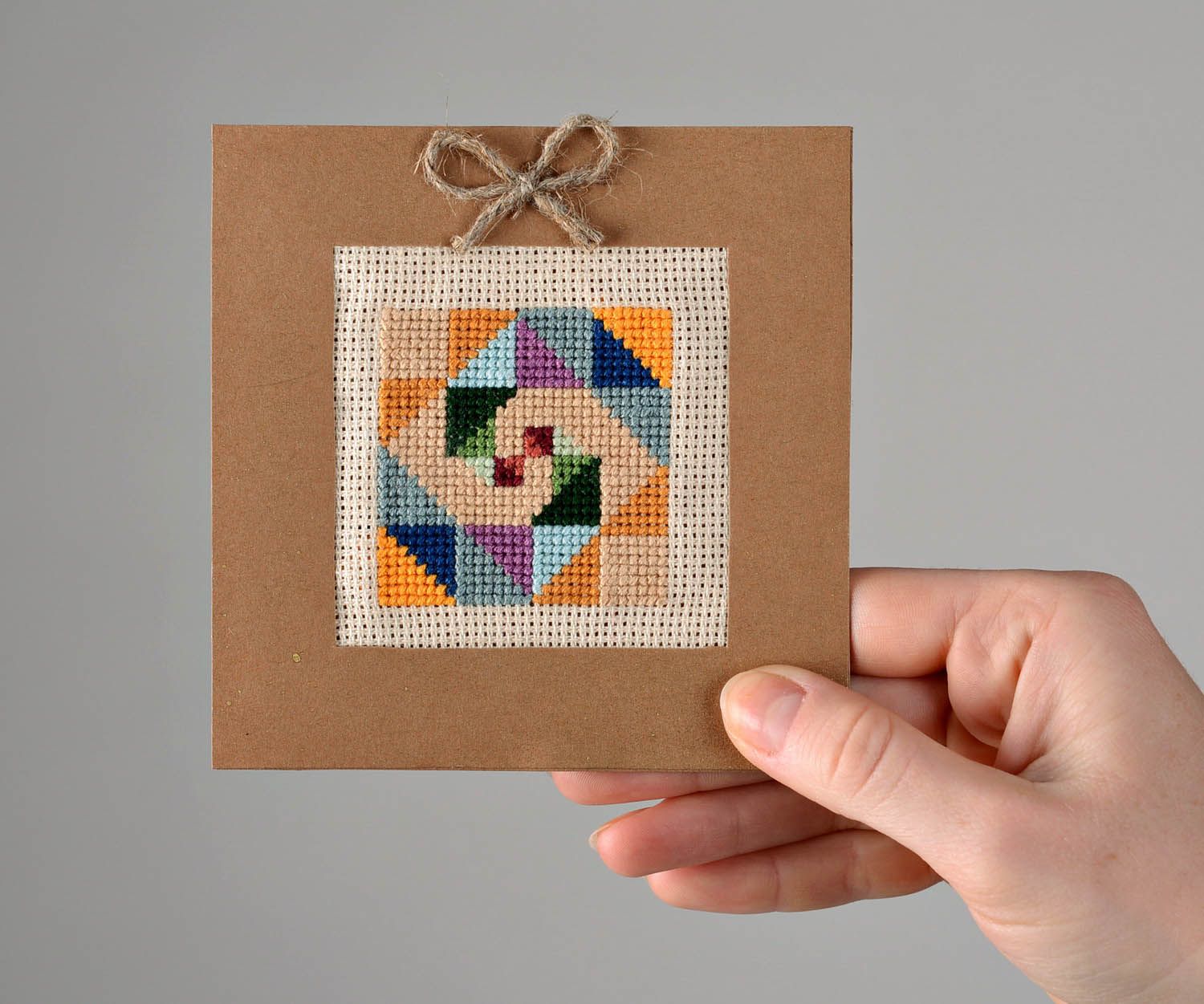 Cartão artesanal na técnica de patchwork  foto 2