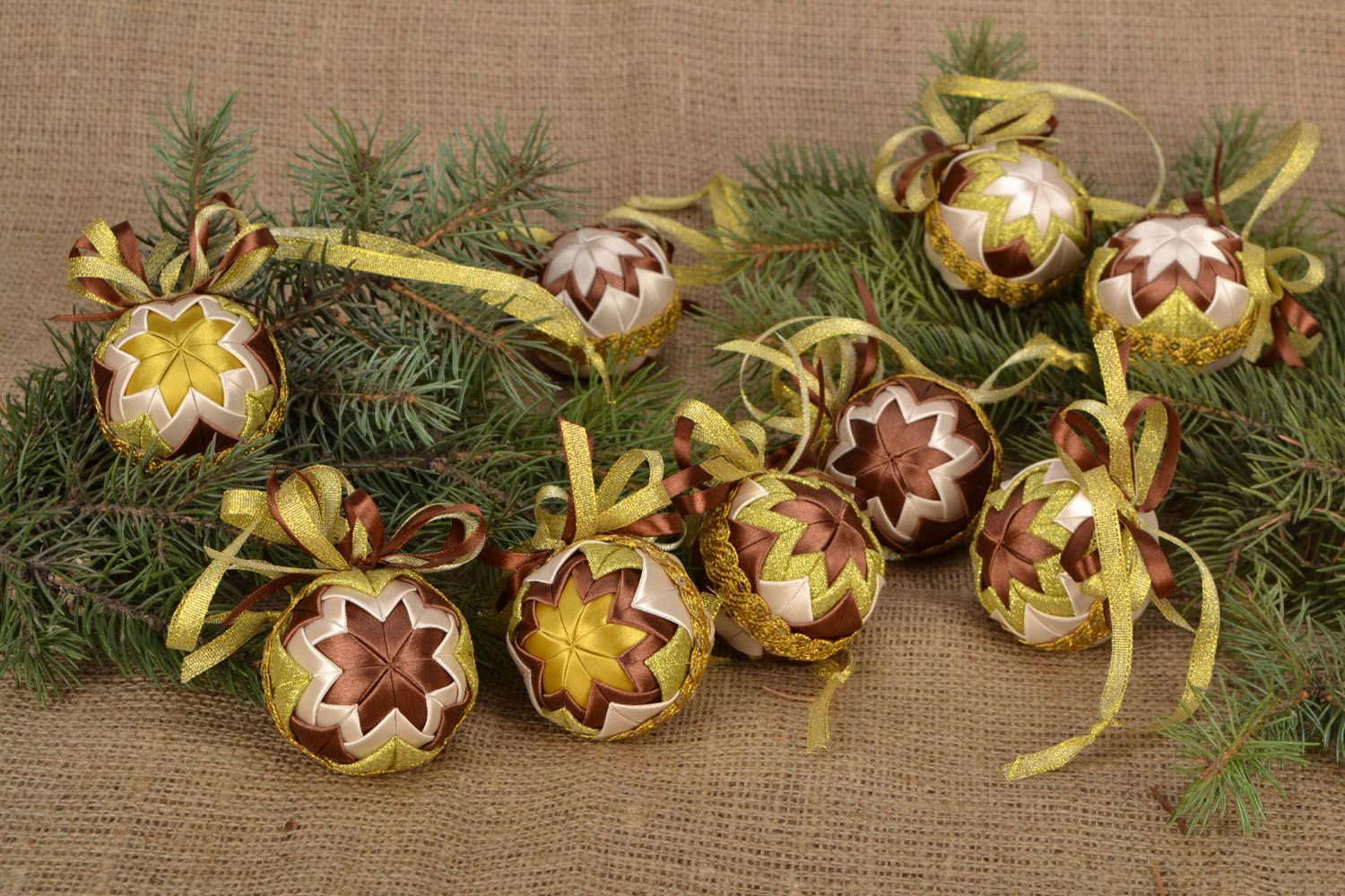 Set de boules de Noël originales faites main photo 1