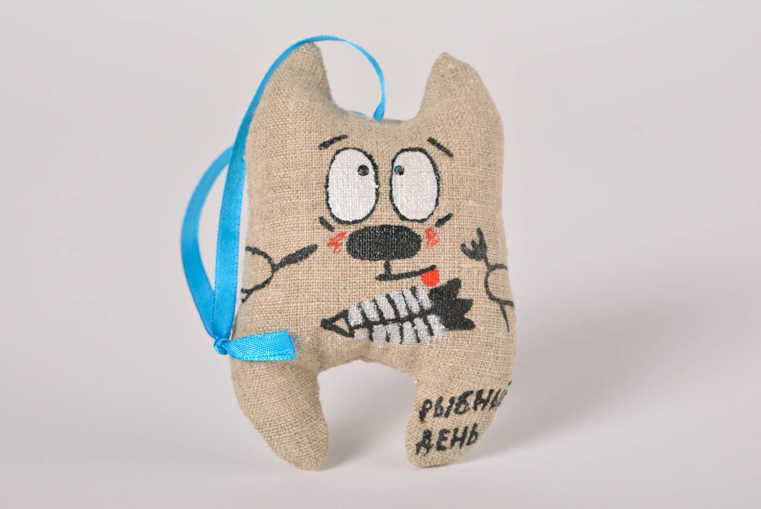 Plüsch Katze handmade Öko Kinderspielzeug für Dekor feines Textil Spielzeug foto 1