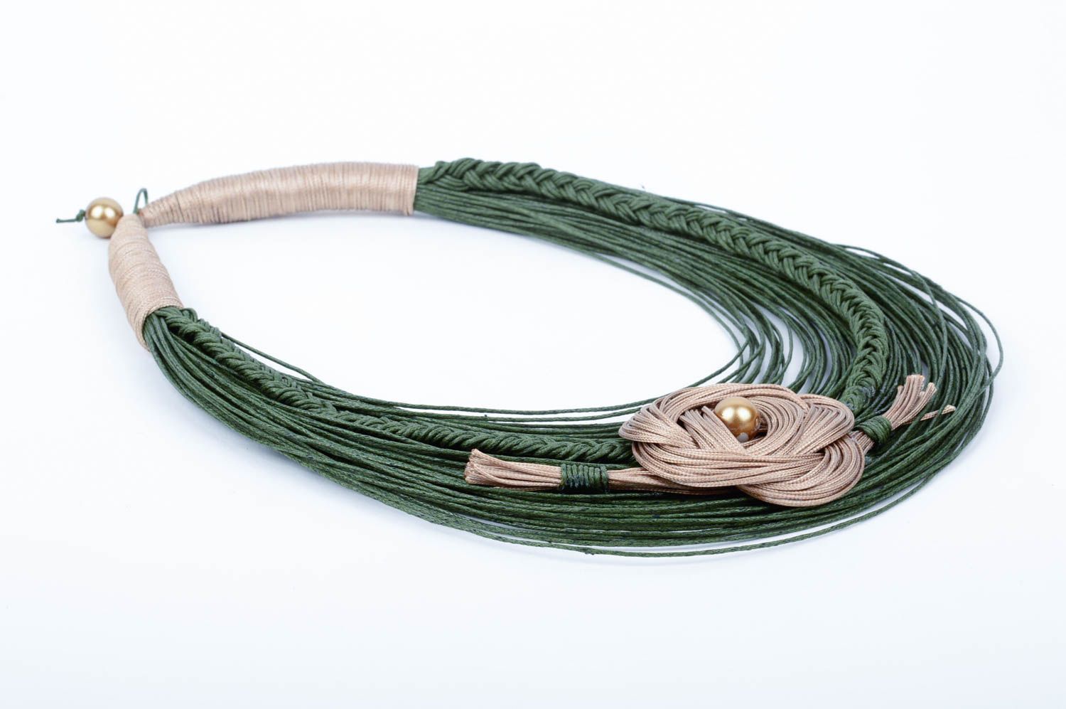 Damen Collier handmade Designer Schmuck Halskette Frauen Geschenk Ideen grün  foto 3