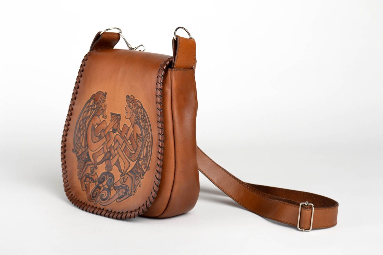 Unusual handmade leather bag shoulder bag design fashion trends for girls photo 3