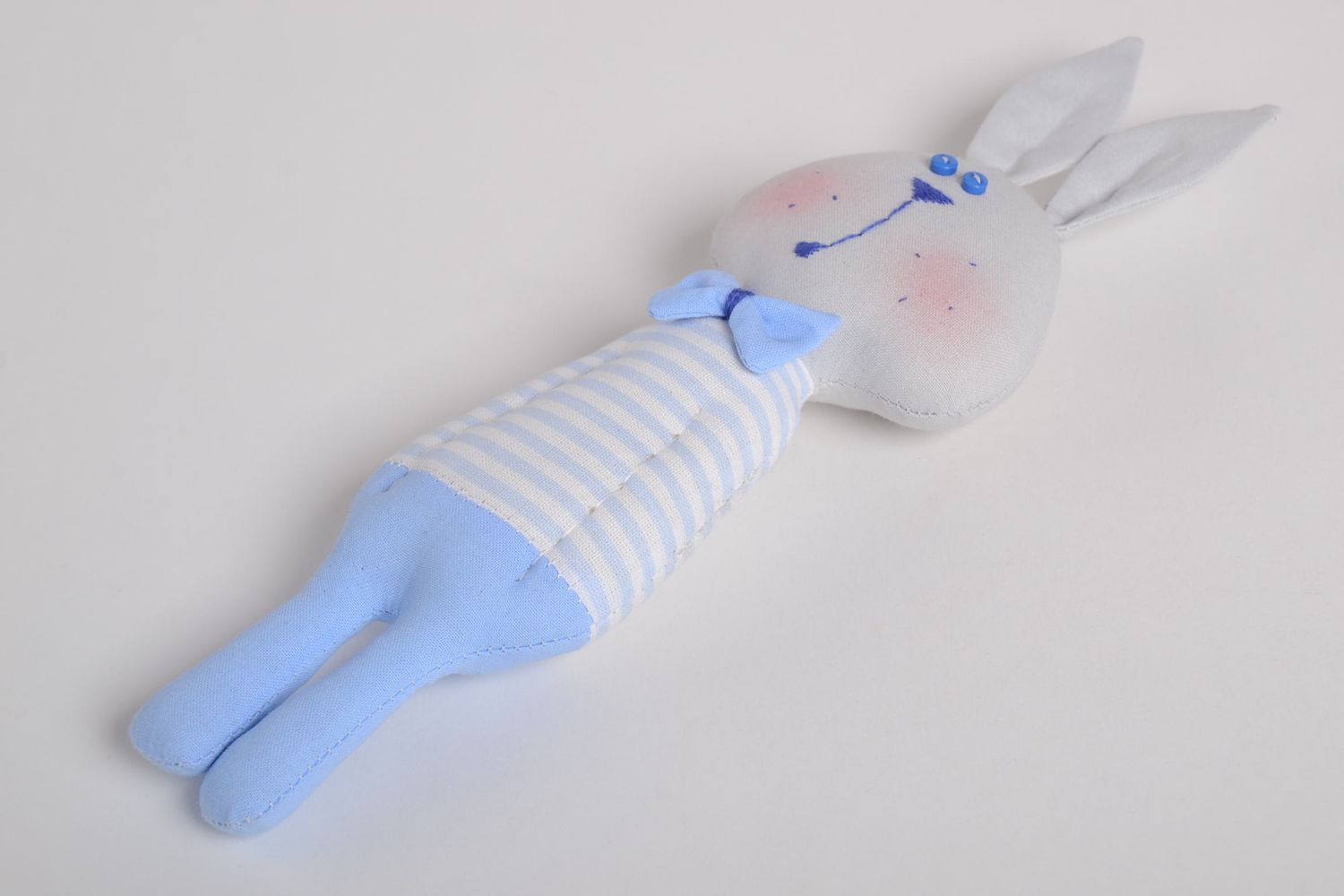 Handmade stylish stuffed toy bunny soft doll for babies interior decor ideas photo 2