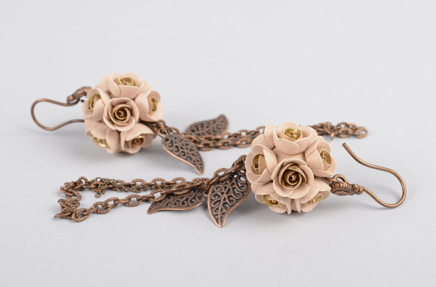 Handmade beautiful designer earrings stylish flower earrings cute jewelry photo 4