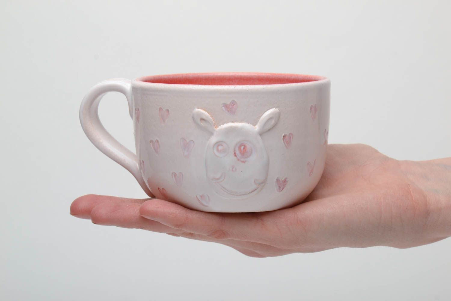 Чашка для чая белая керамическая фото 5
