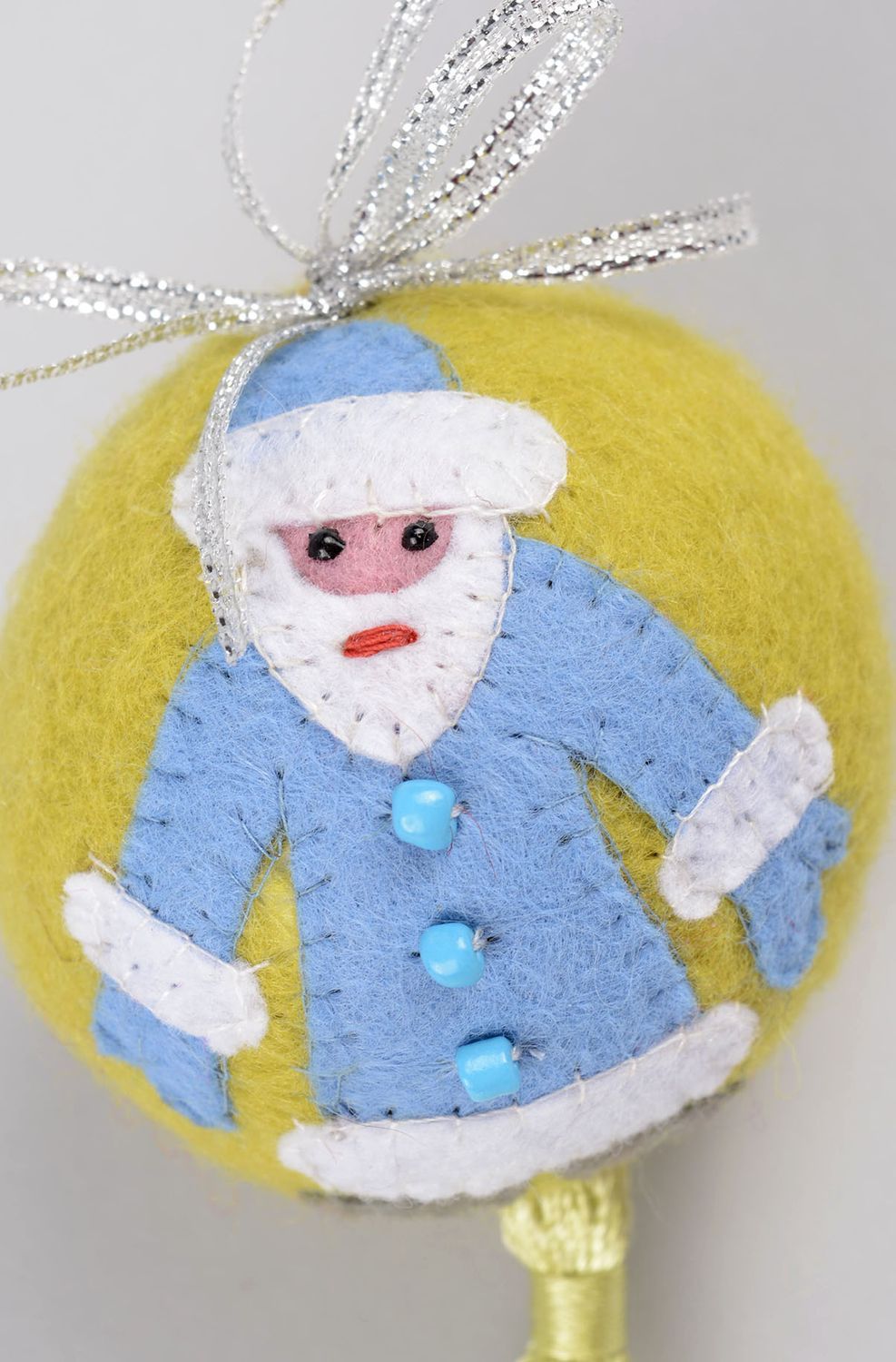 Adorno navideño casero artesanales de lana elemento decorativo regalo original foto 2