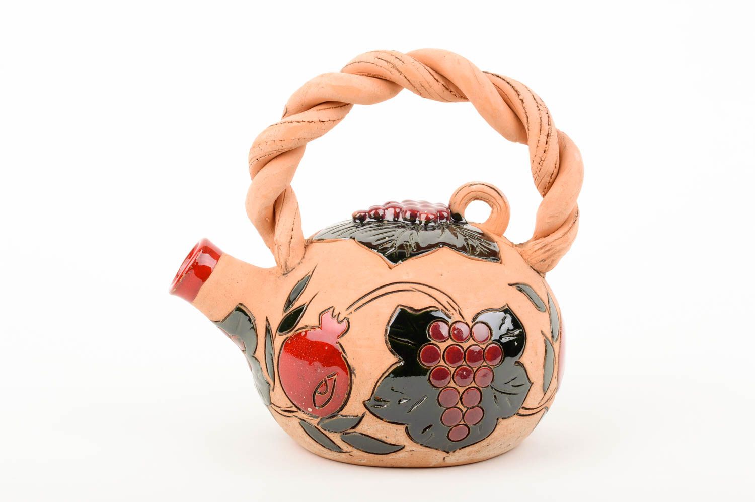 Handmade teapot small teapot clay art stoneware dinnerware kitchen decor photo 1