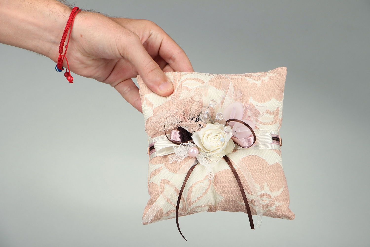 Wedding pillow for rings photo 5