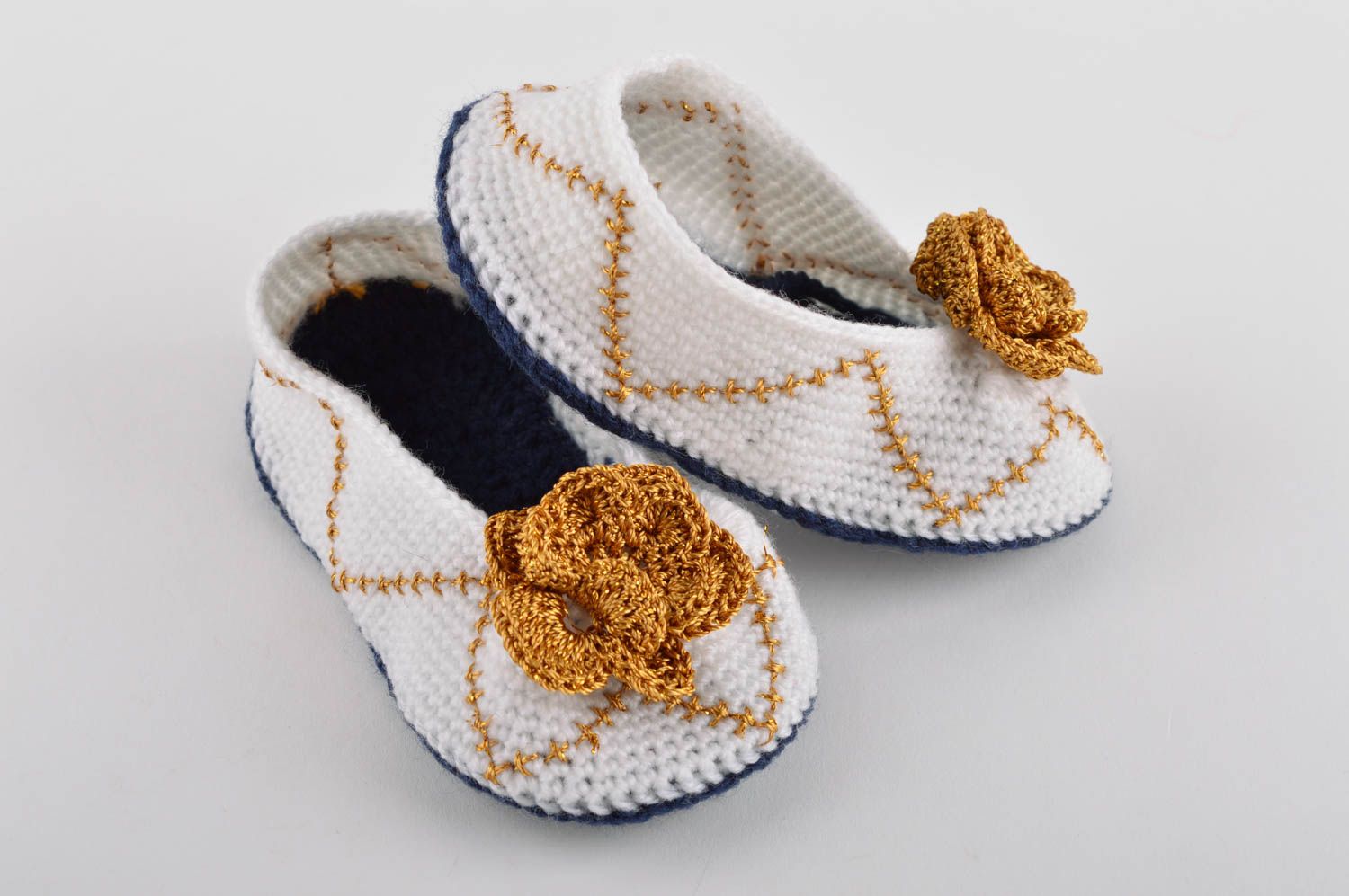Zapatillas de casa hechas a mano con flor calzado para niñas regalo original foto 2