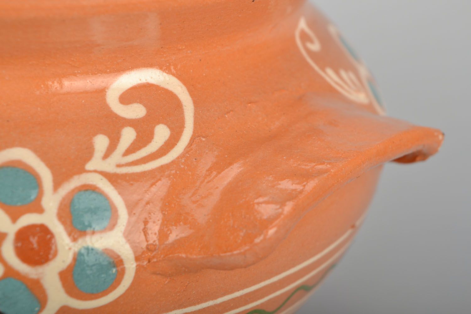 Ceramic soup pot with a lid photo 5